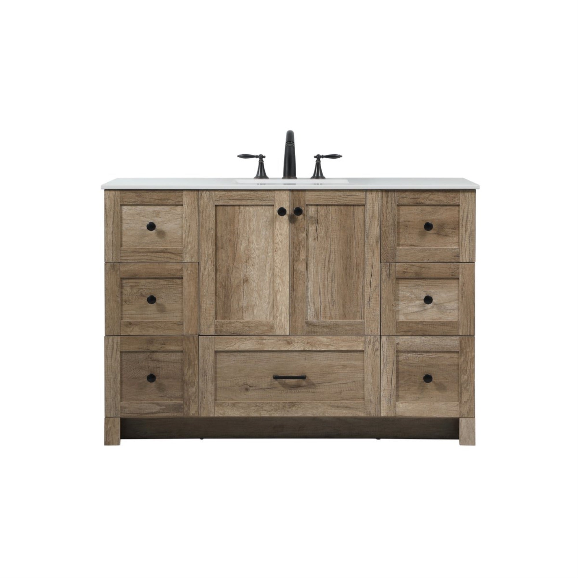 48 Inch Single Bathroom Vanity In Natural Oak