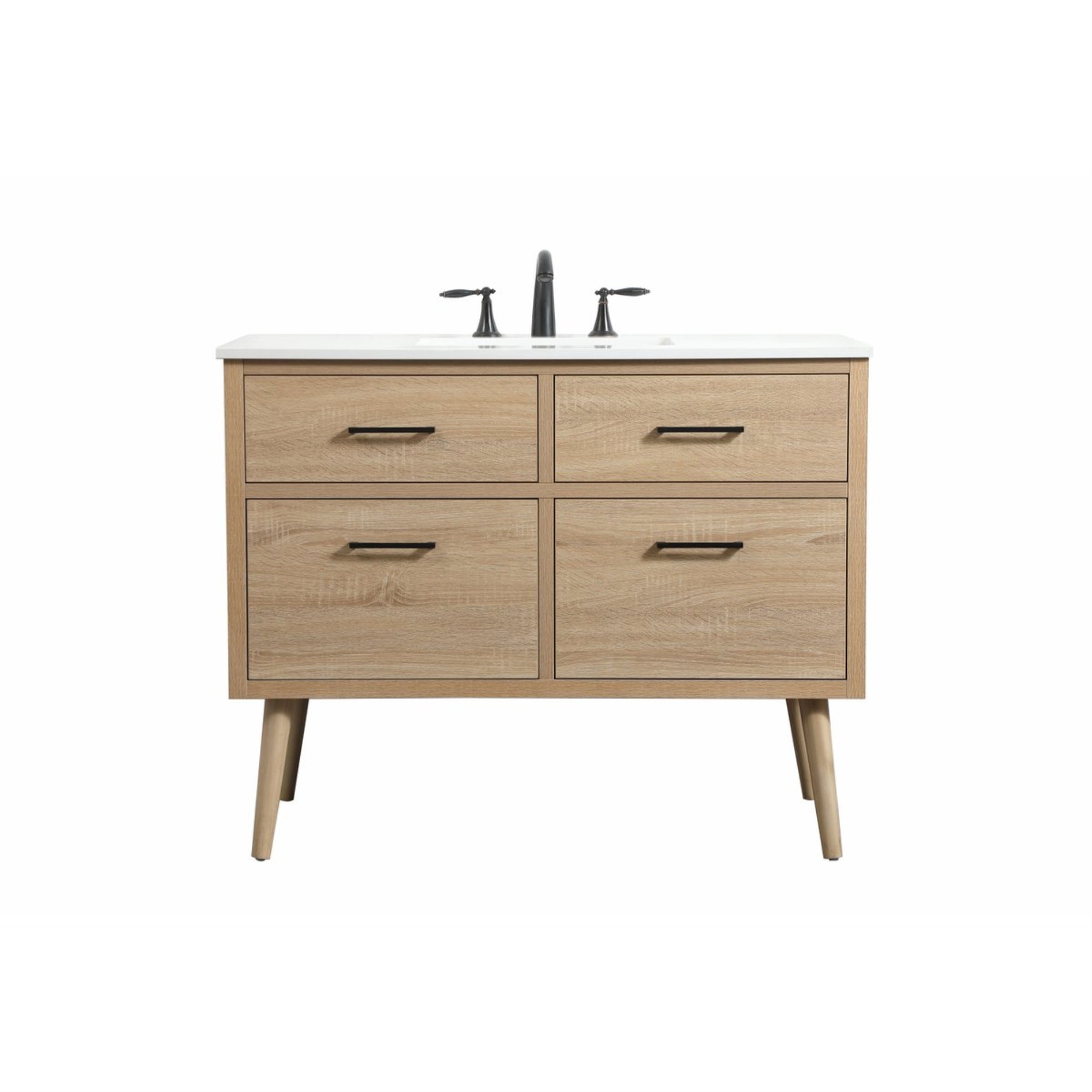 42 Inch Single Bathroom Vanity In Mango Wood