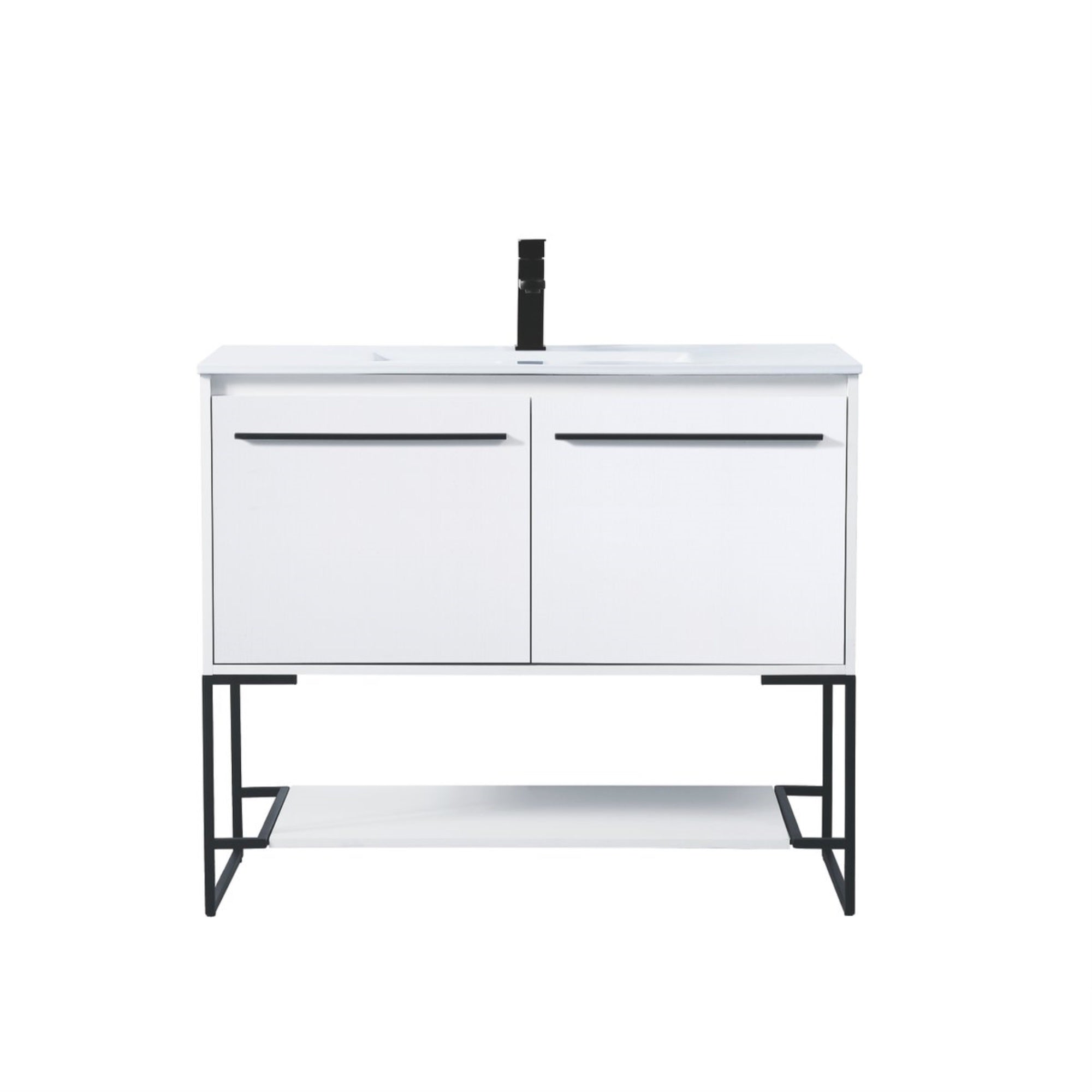 40 Inch  Single Bathroom Vanity In White