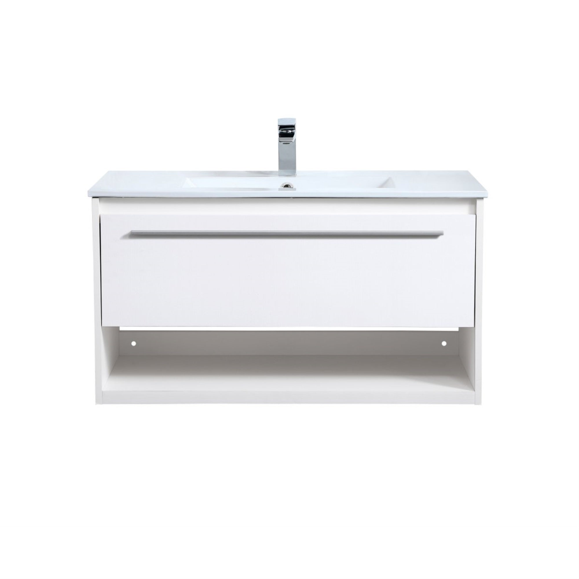 36 Inch  Single Bathroom Floating Vanity In White