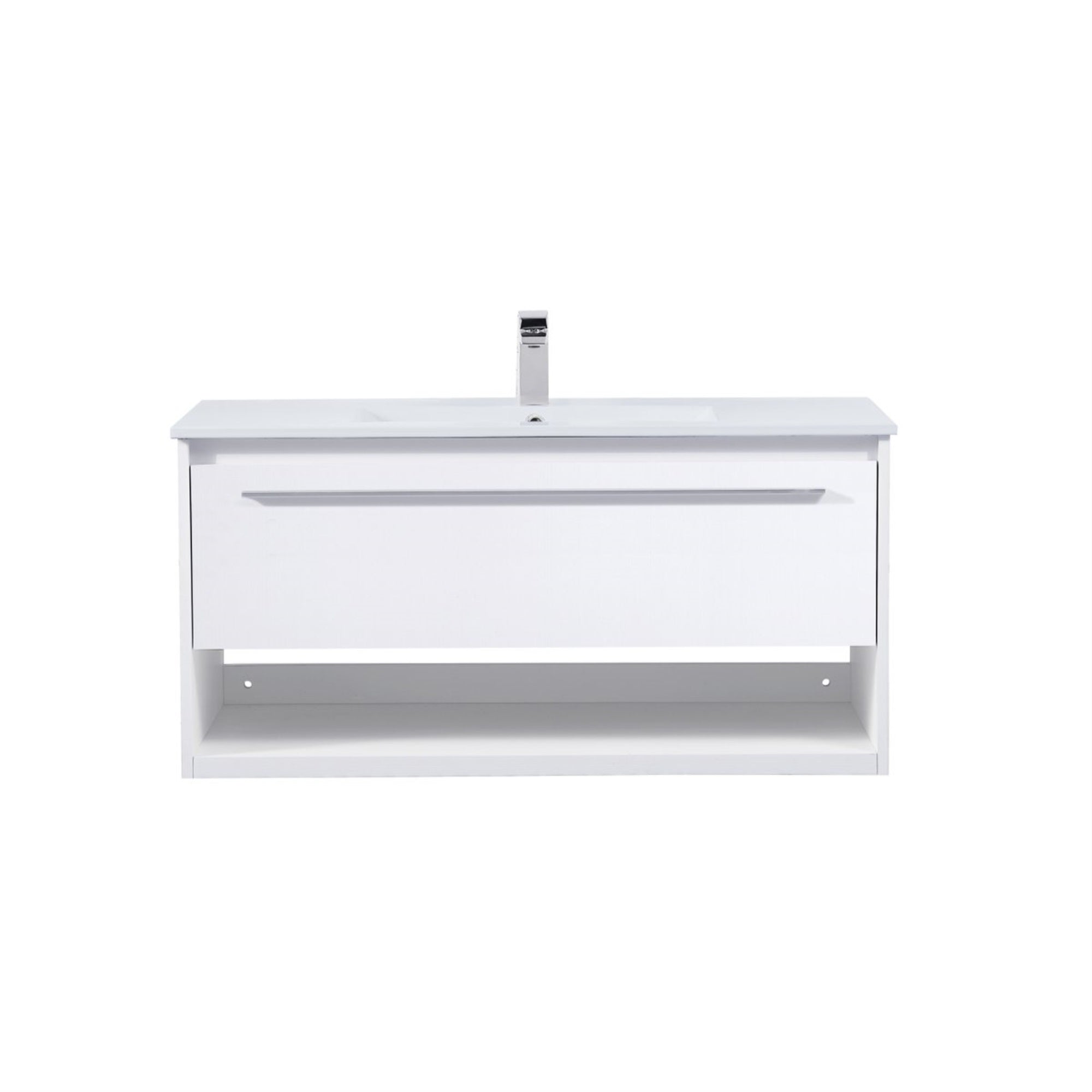 40 Inch  Single Bathroom Floating Vanity In White