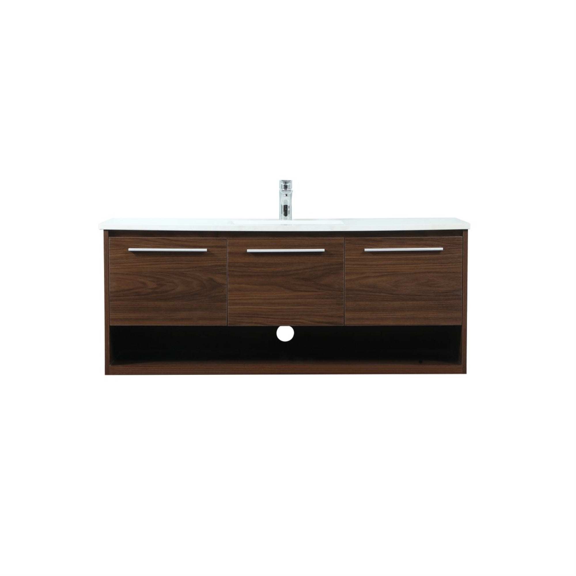 48 Inch Single Bathroom Vanity In Walnut