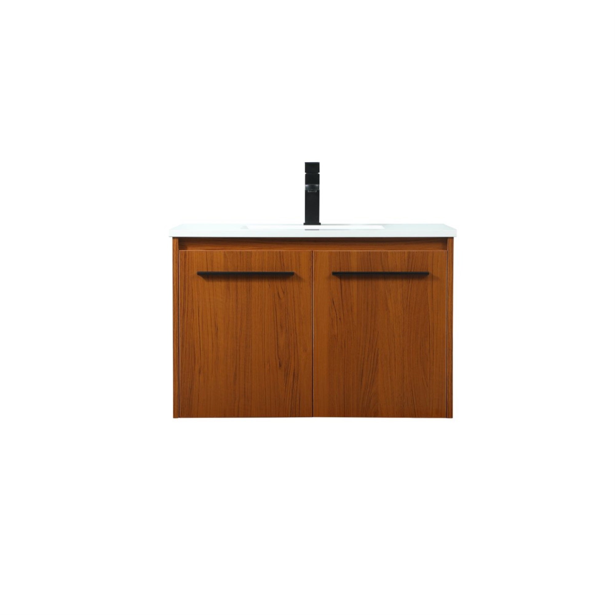 30 Inch Single Bathroom Vanity In Teak