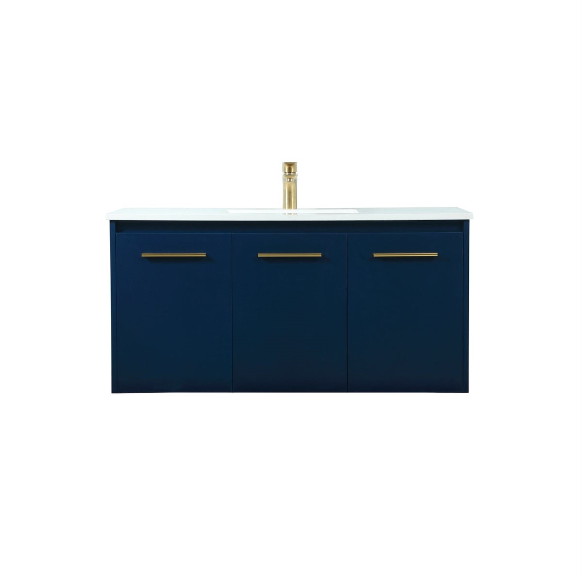 40 Inch Single Bathroom Vanity In Blue