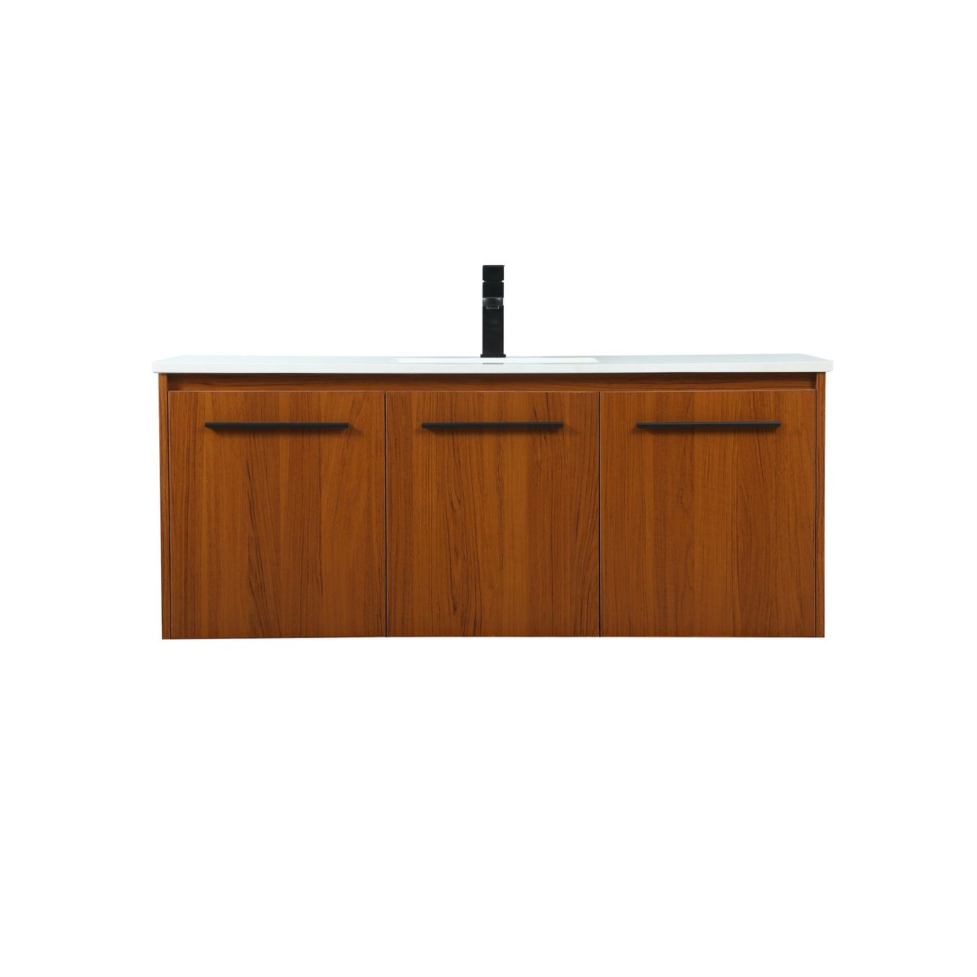 48 Inch Single Bathroom Vanity In Teak