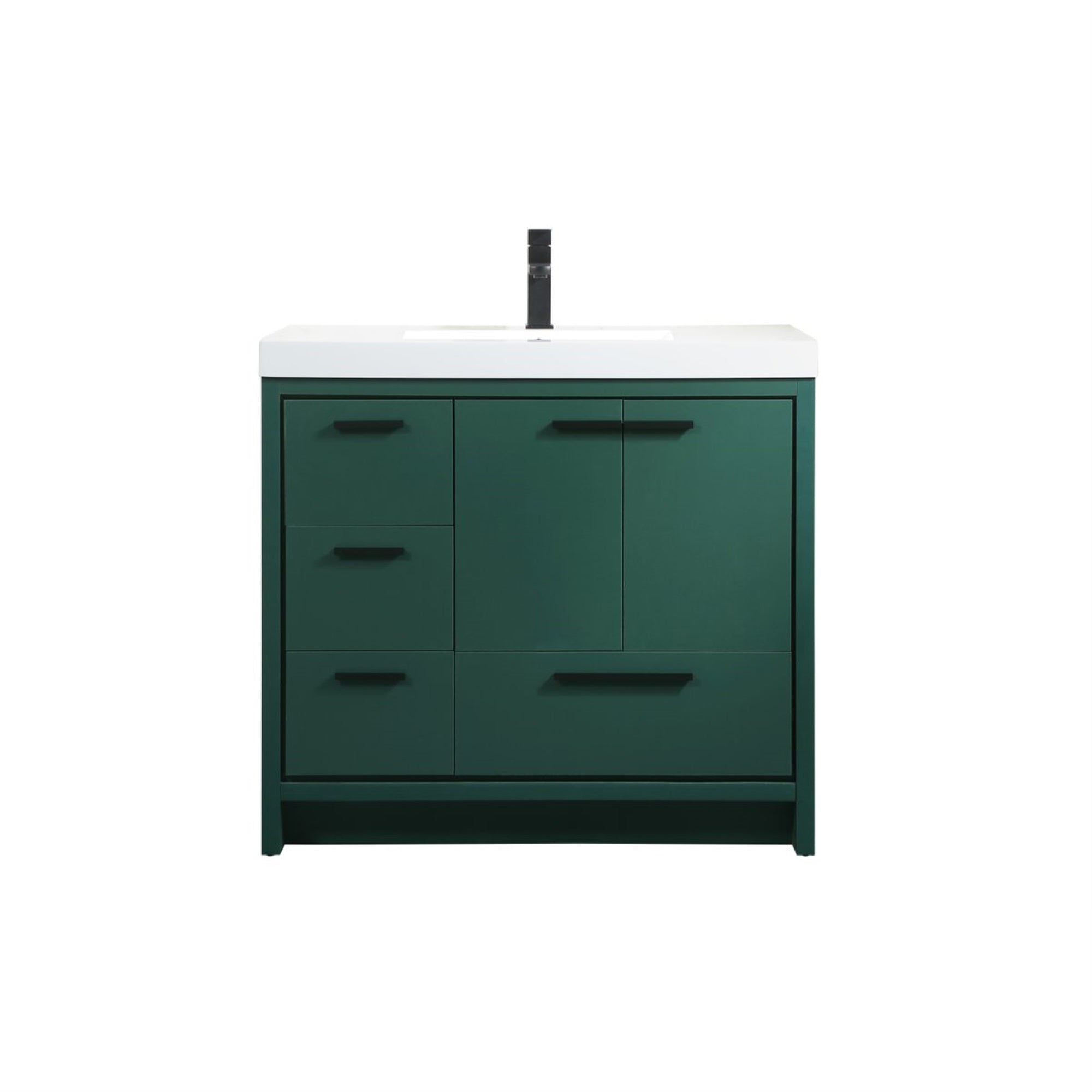 36 Inch Single Bathroom Vanity In Green