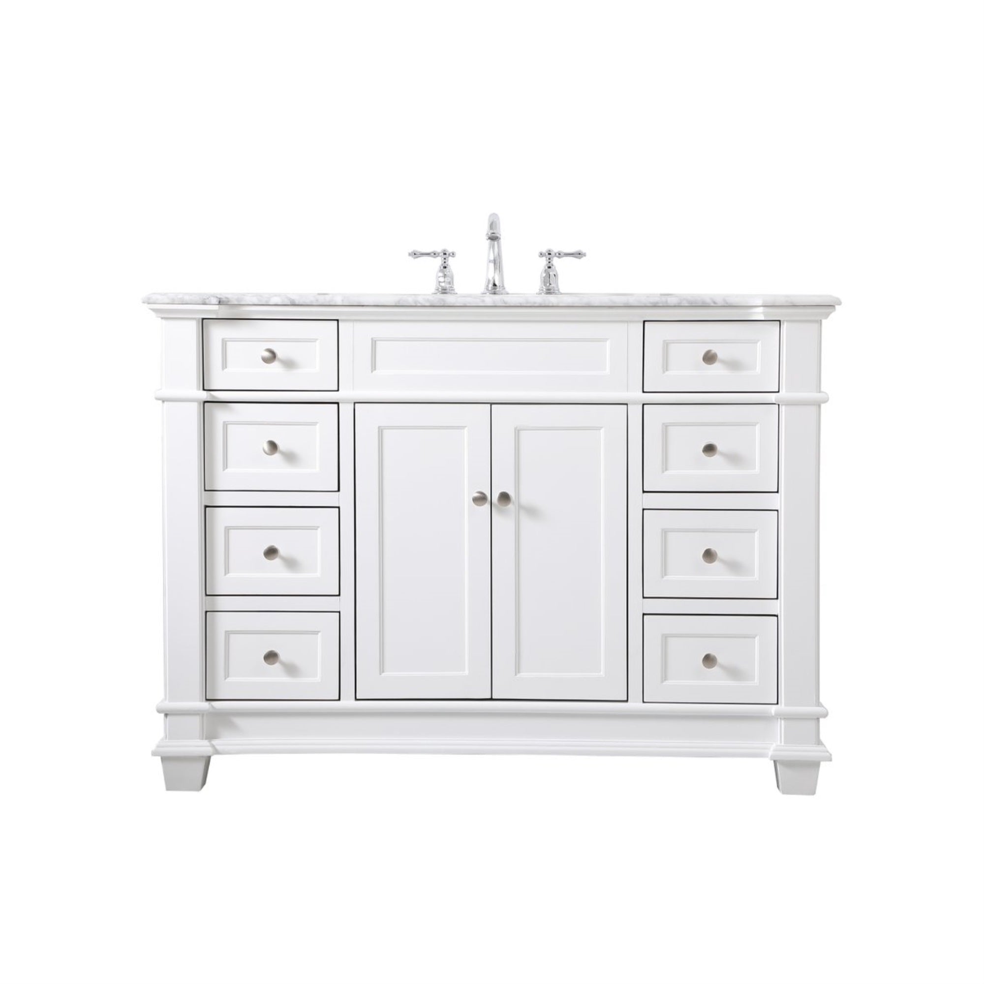 48 Inch Single Bathroom Vanity Set In White