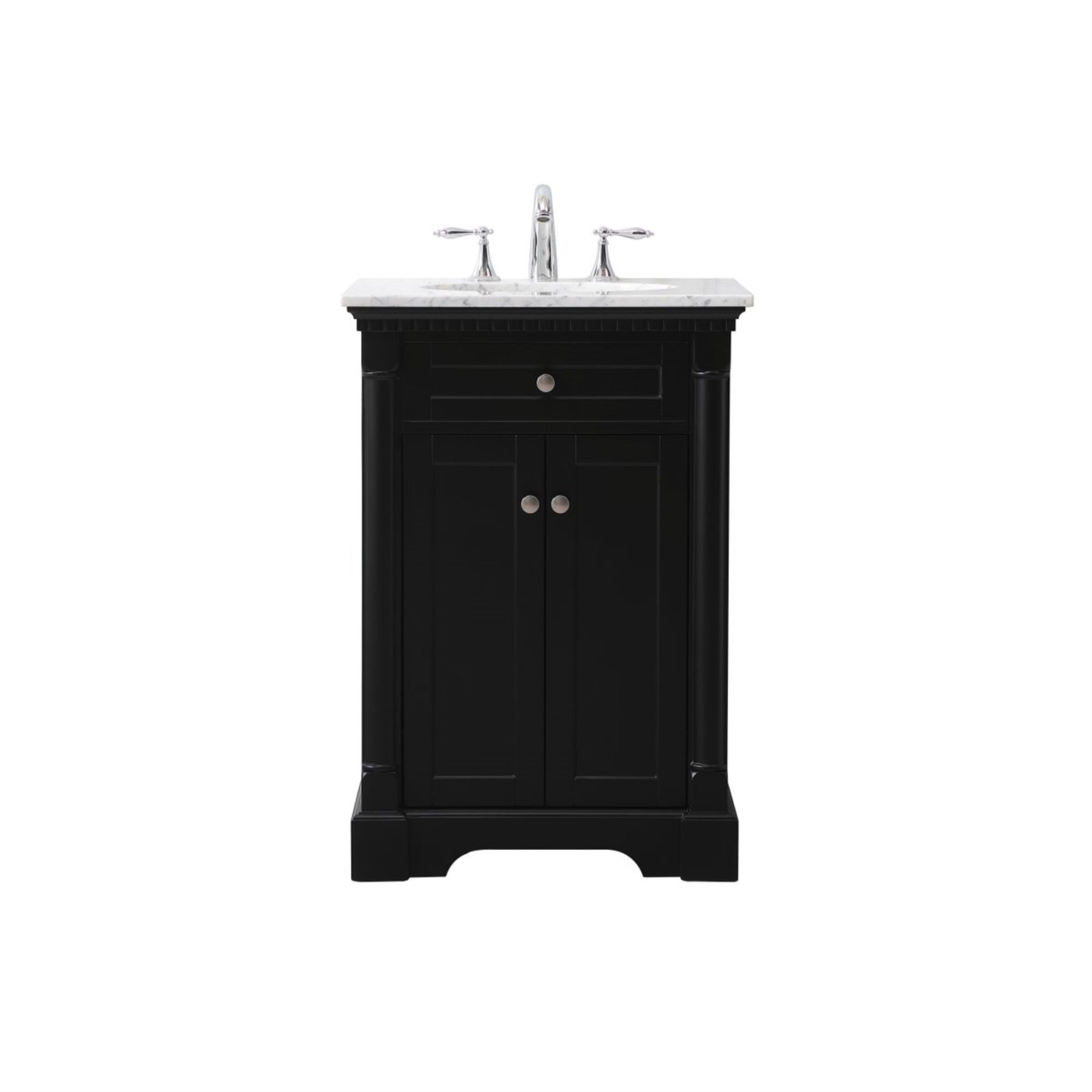 24 Inch Single Bathroom Vanity Set In Black