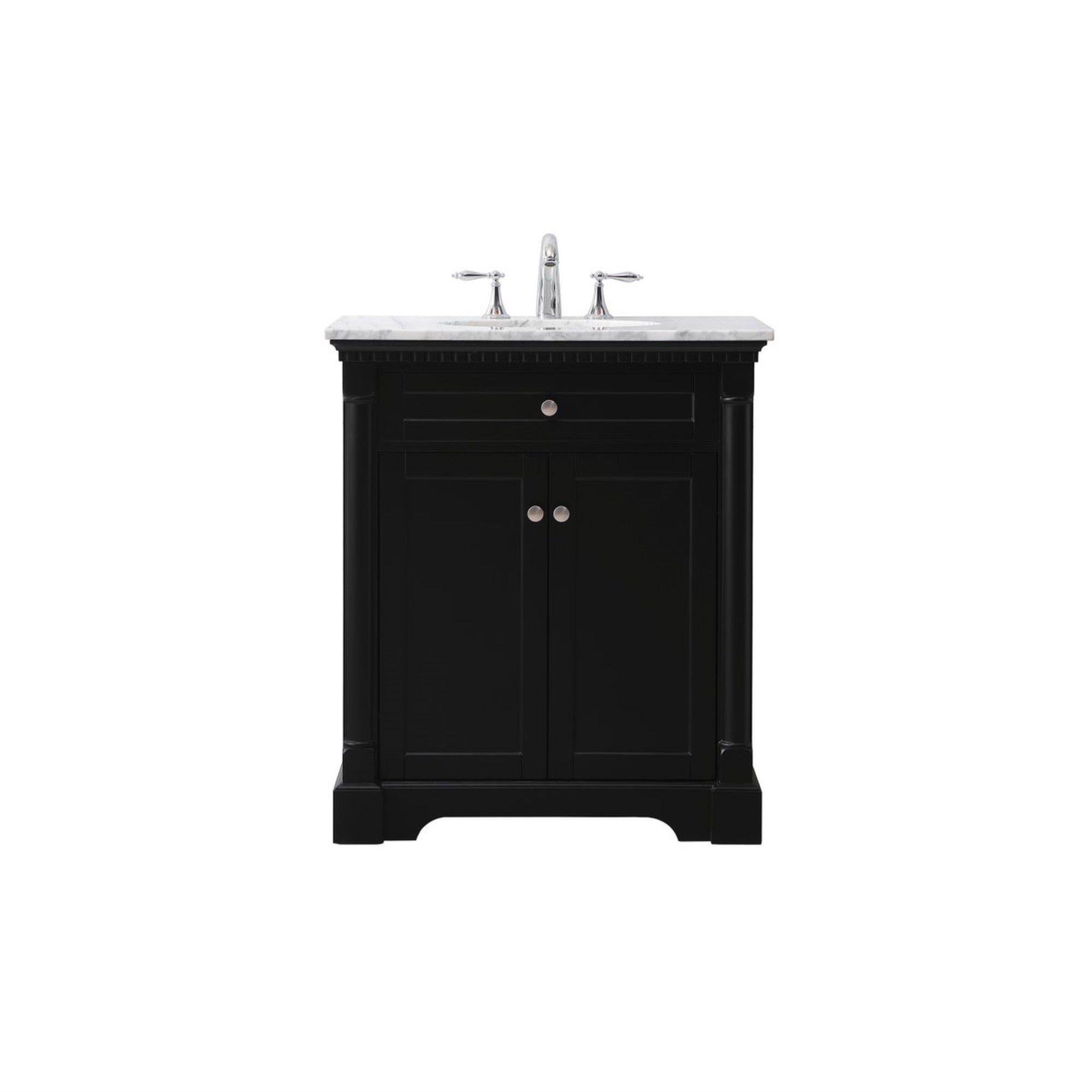 30 Inch Single Bathroom Vanity Set In Black