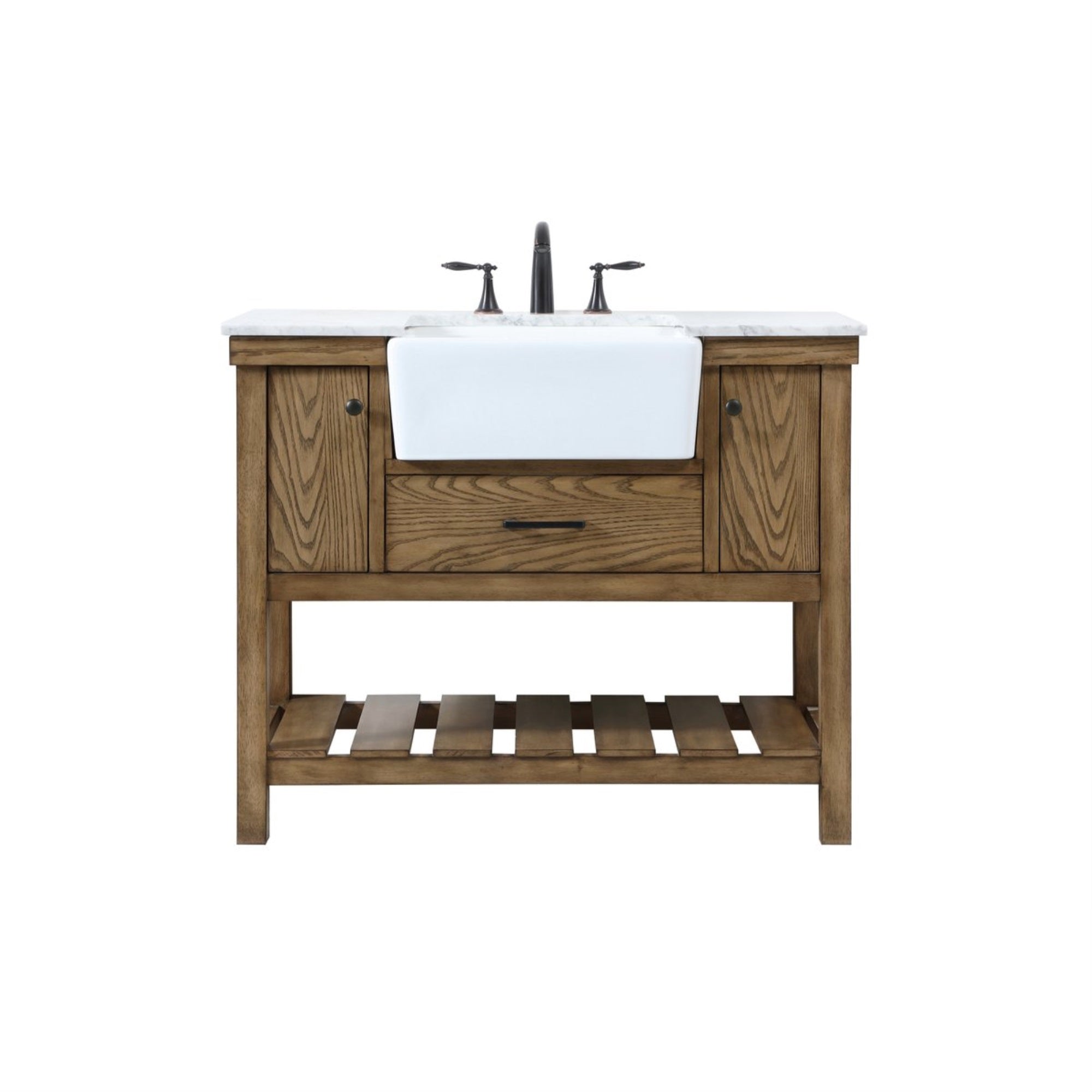 42 Inch Single Bathroom Vanity In Driftwood