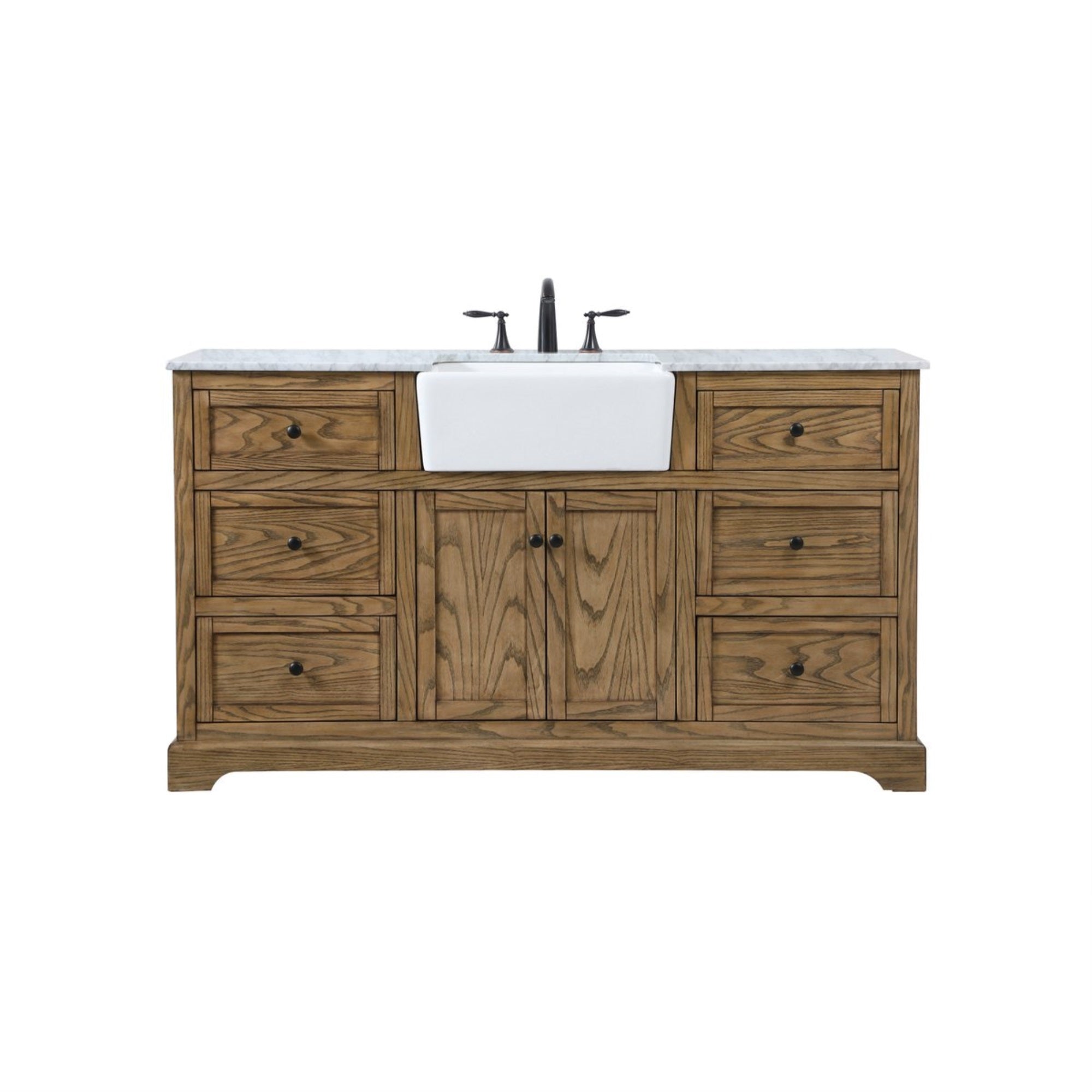 60 Inch Single Bathroom Vanity In Driftwood