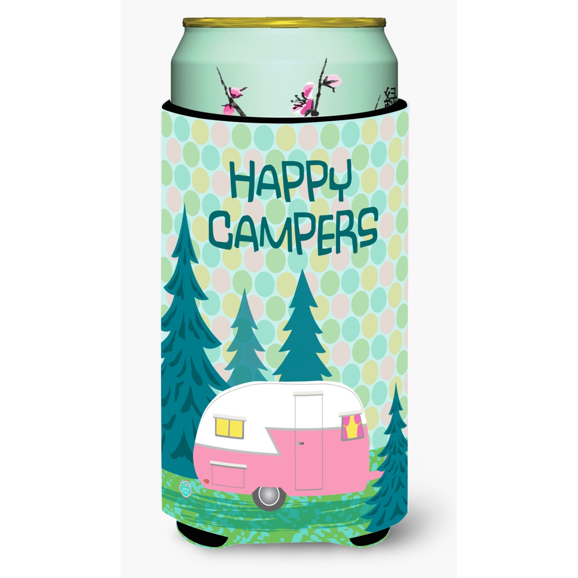 Caroline'S Treasures Happy Campers Glamping Trailer Tall Boy Hugger, Multicolor