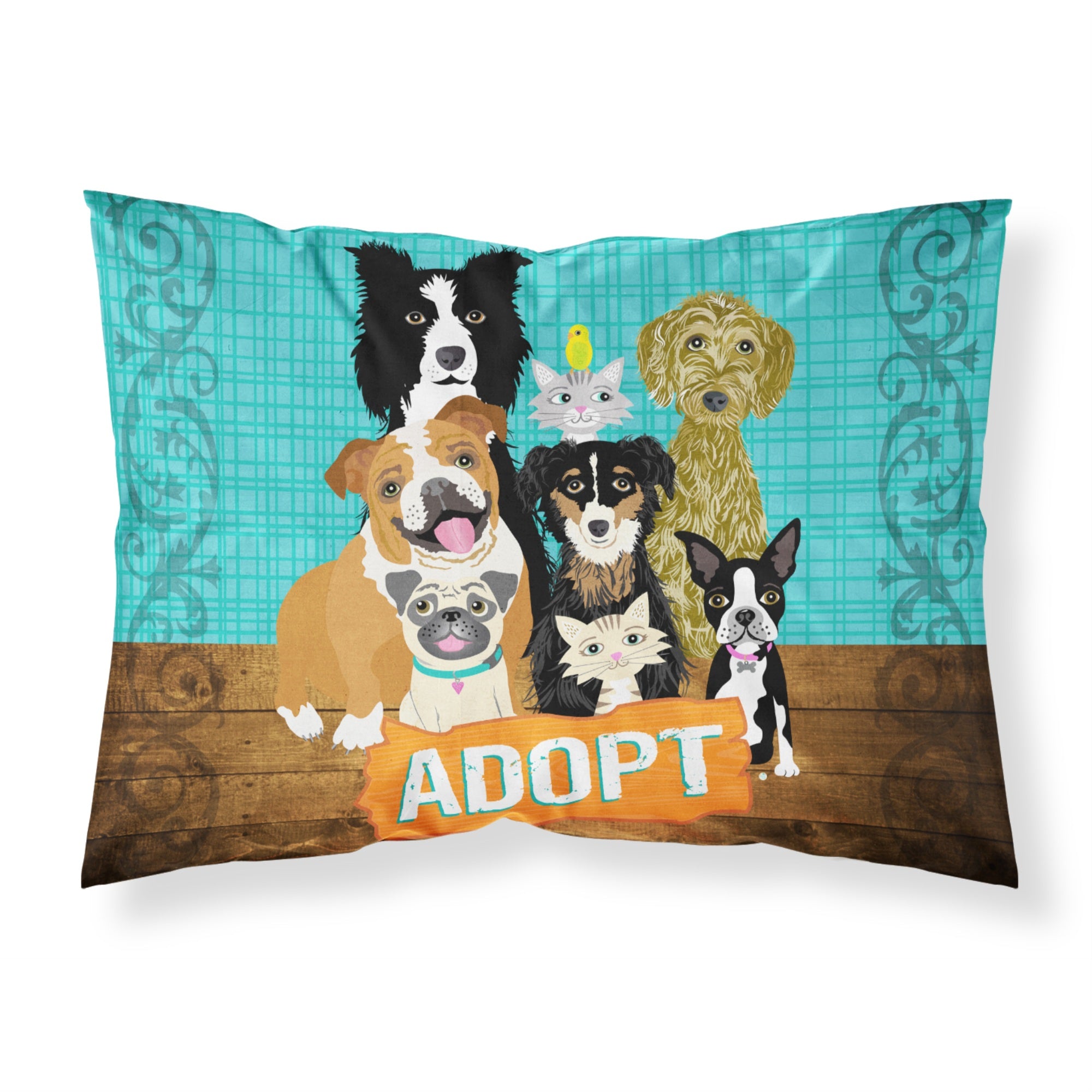 Caroline'S Treasures Pets Adoption Fabric Standard Pillowcase Vha3007Pillowcase, Multicolor
