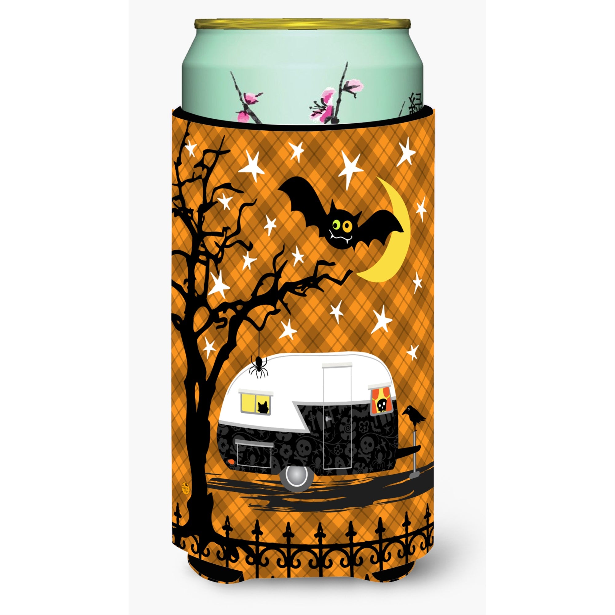 Caroline'S Treasures Halloween Vintage Camper Tall Boy Beverage Insulator Hugger, Multicolor