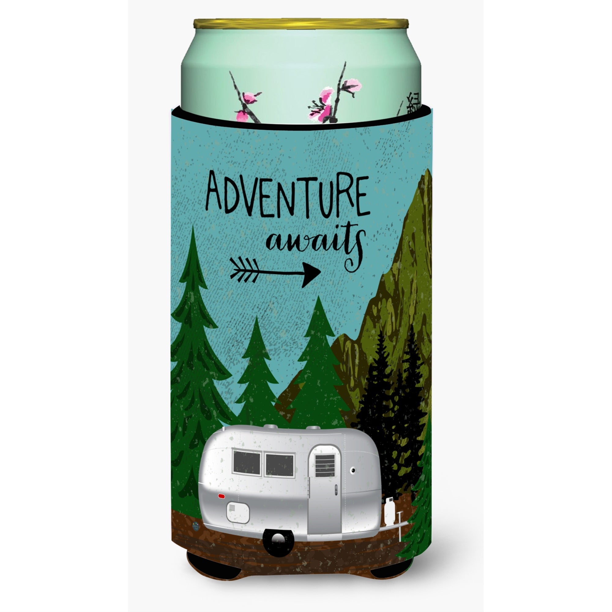 Caroline'S Treasures Airstream Camper Adventure Awaits Tall Boy Beverage Insulator Hugger, Multicolor