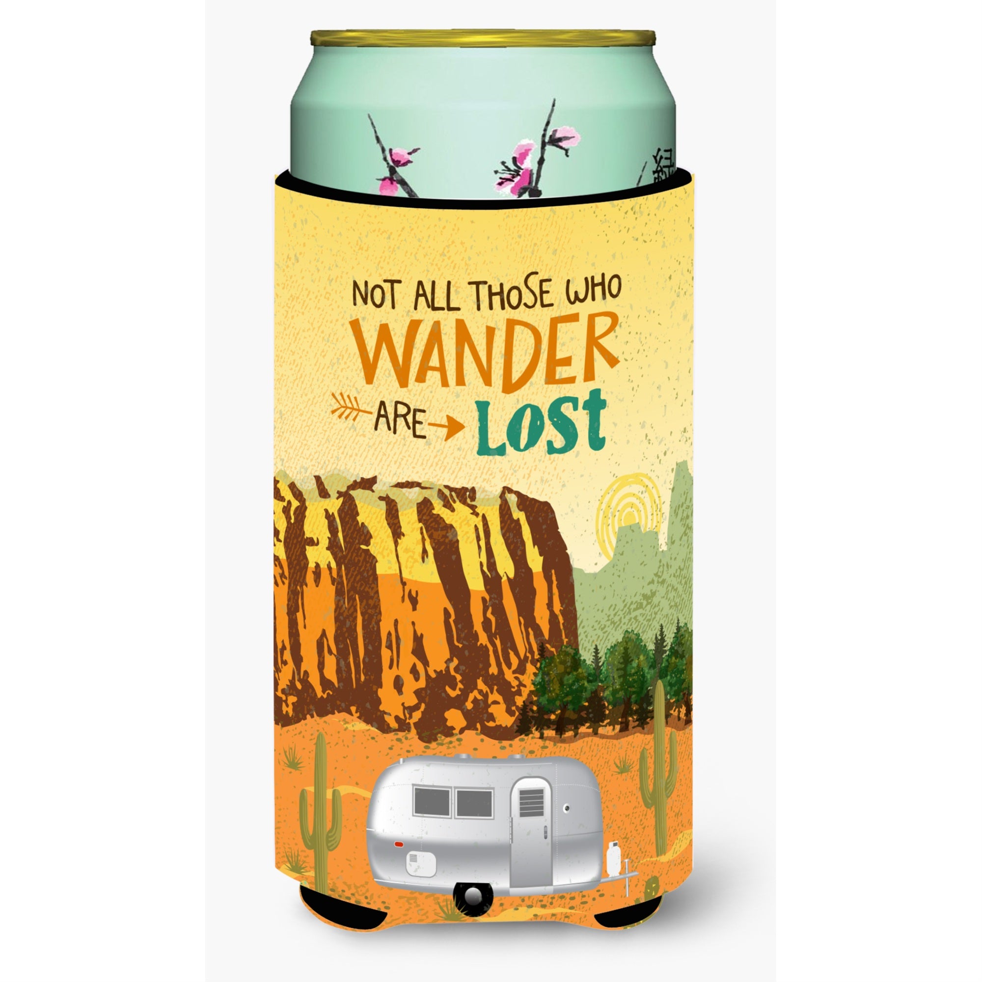 Caroline'S Treasures Airstream Camper Camping Wander Tall Boy Beverage Insulator Hugger, Multicolor