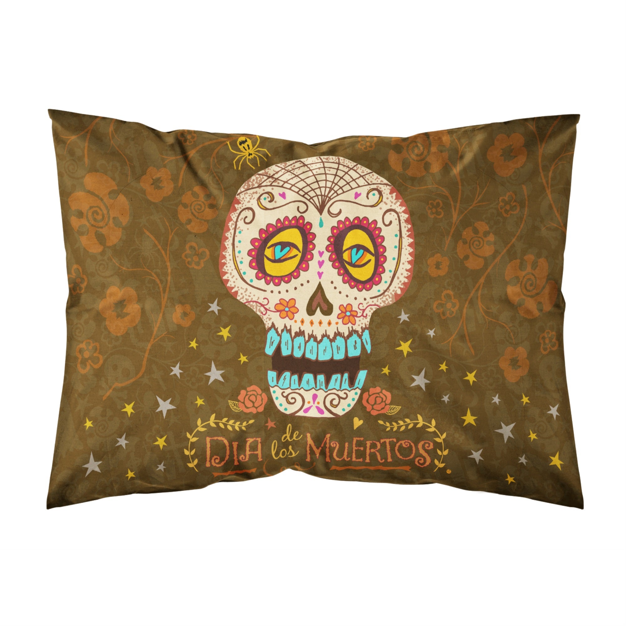 Caroline'S Treasures Day Of The Dead Fabric Standard Pillowcase, Multicolor