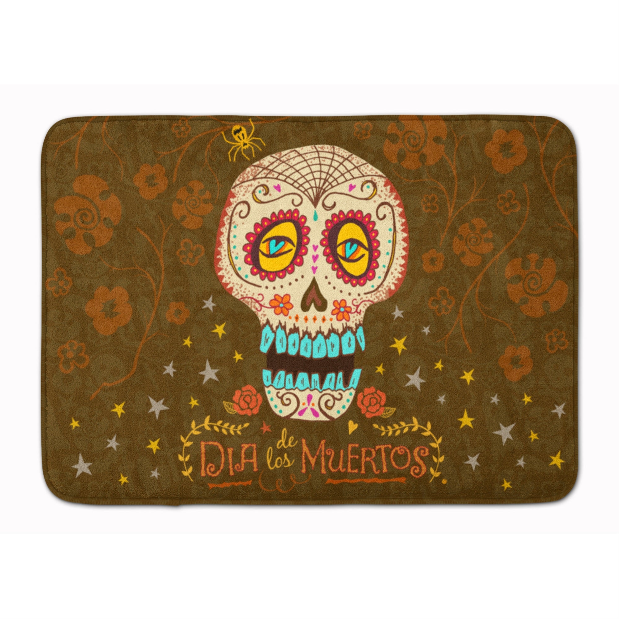 Caroline'S Treasures Day Of The Dead Machine Washable Memory Foam Mat, Multicolor