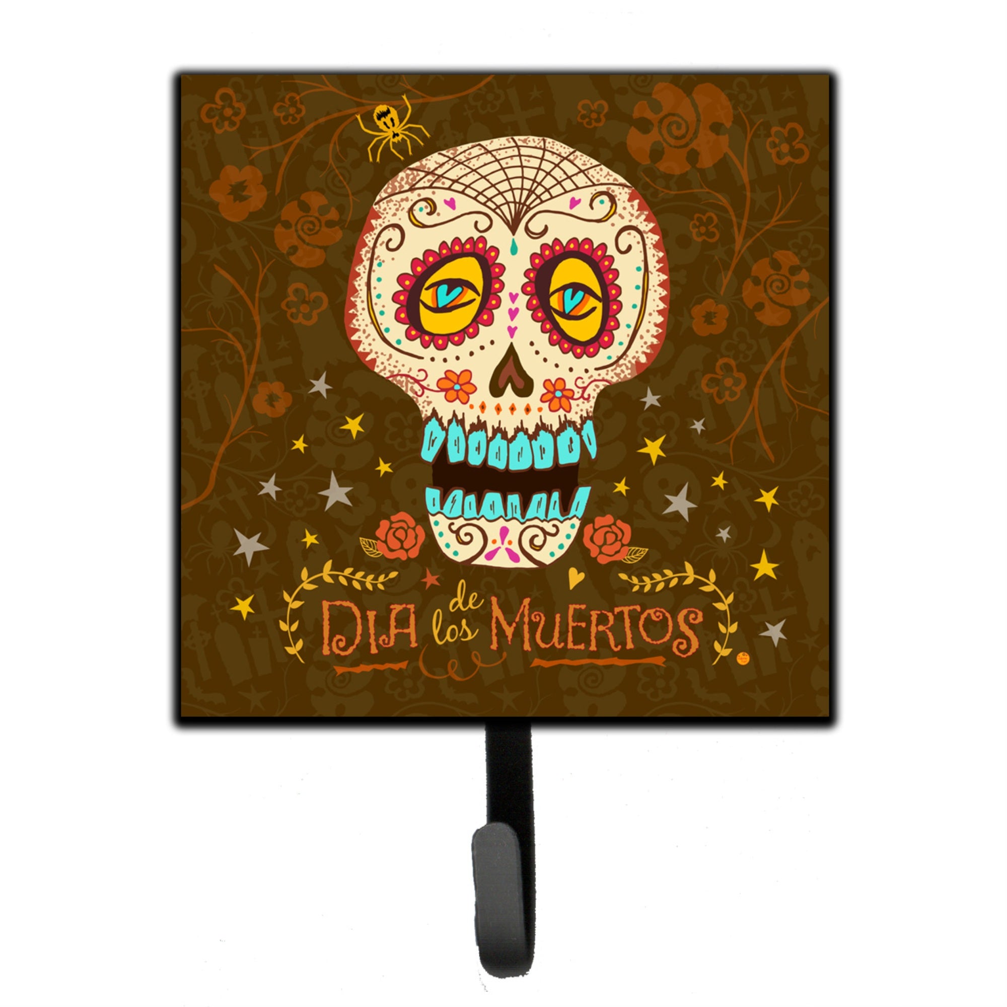 Caroline'S Treasures Day Of The Dead Leash Or Key Holder, Multicolor