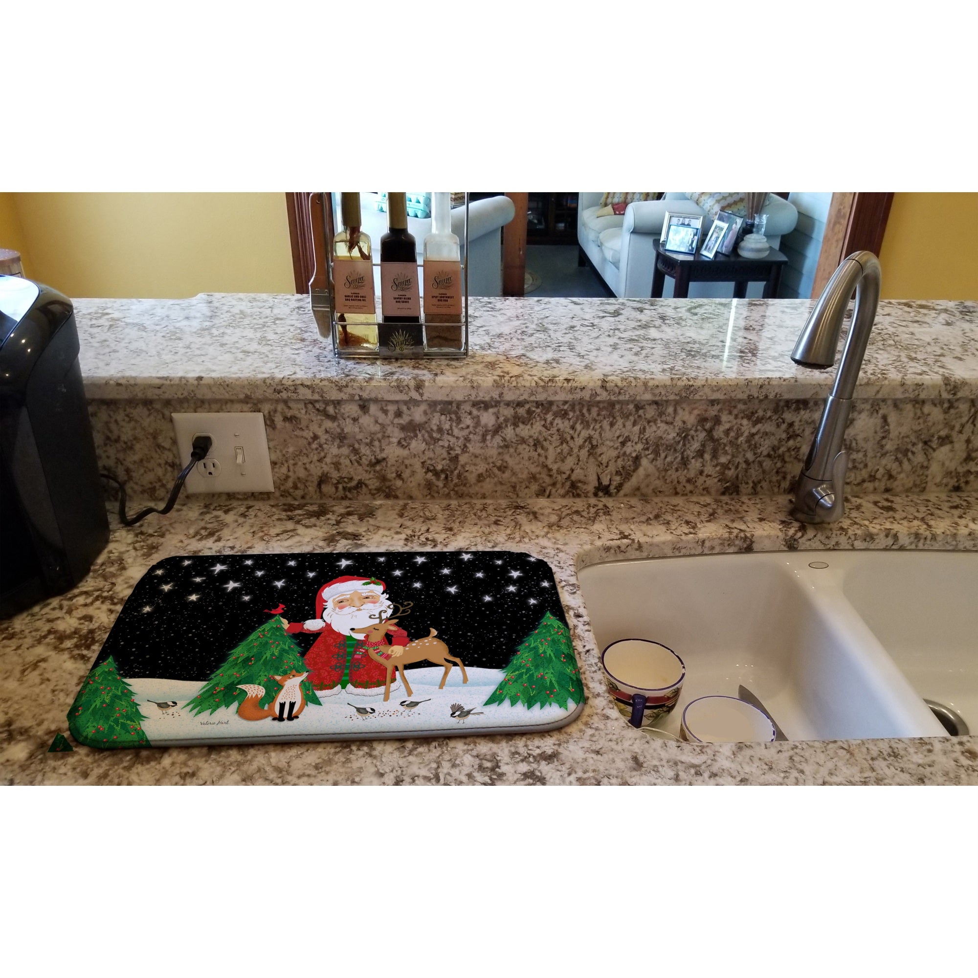 Caroline'S Treasures Santa Claus Christmas Dish-Drying-Mats, 14 X 21, Multicolor