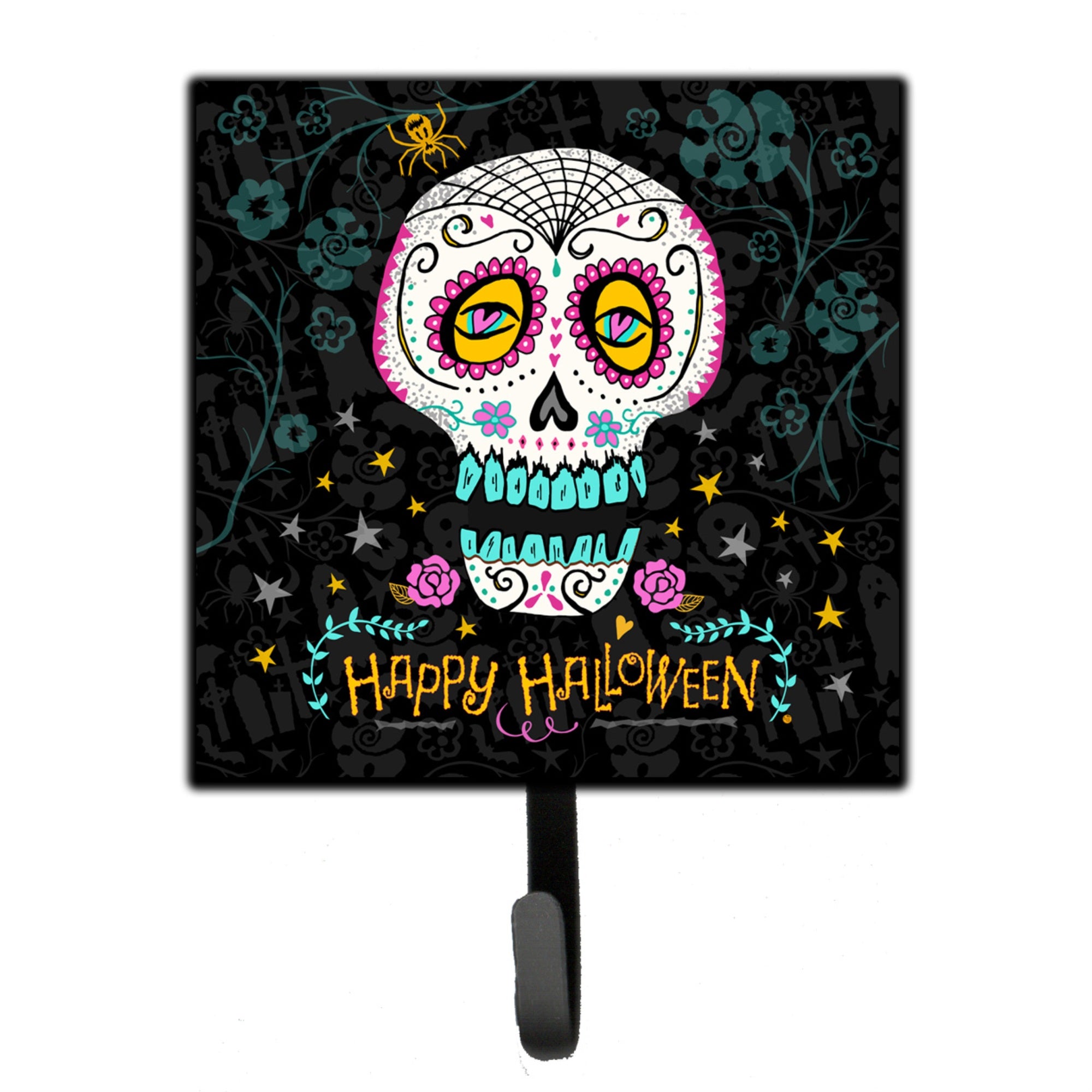 Caroline'S Treasures Happy Halloween Day Of The Dead Leash Or Key Holder, Multicolor
