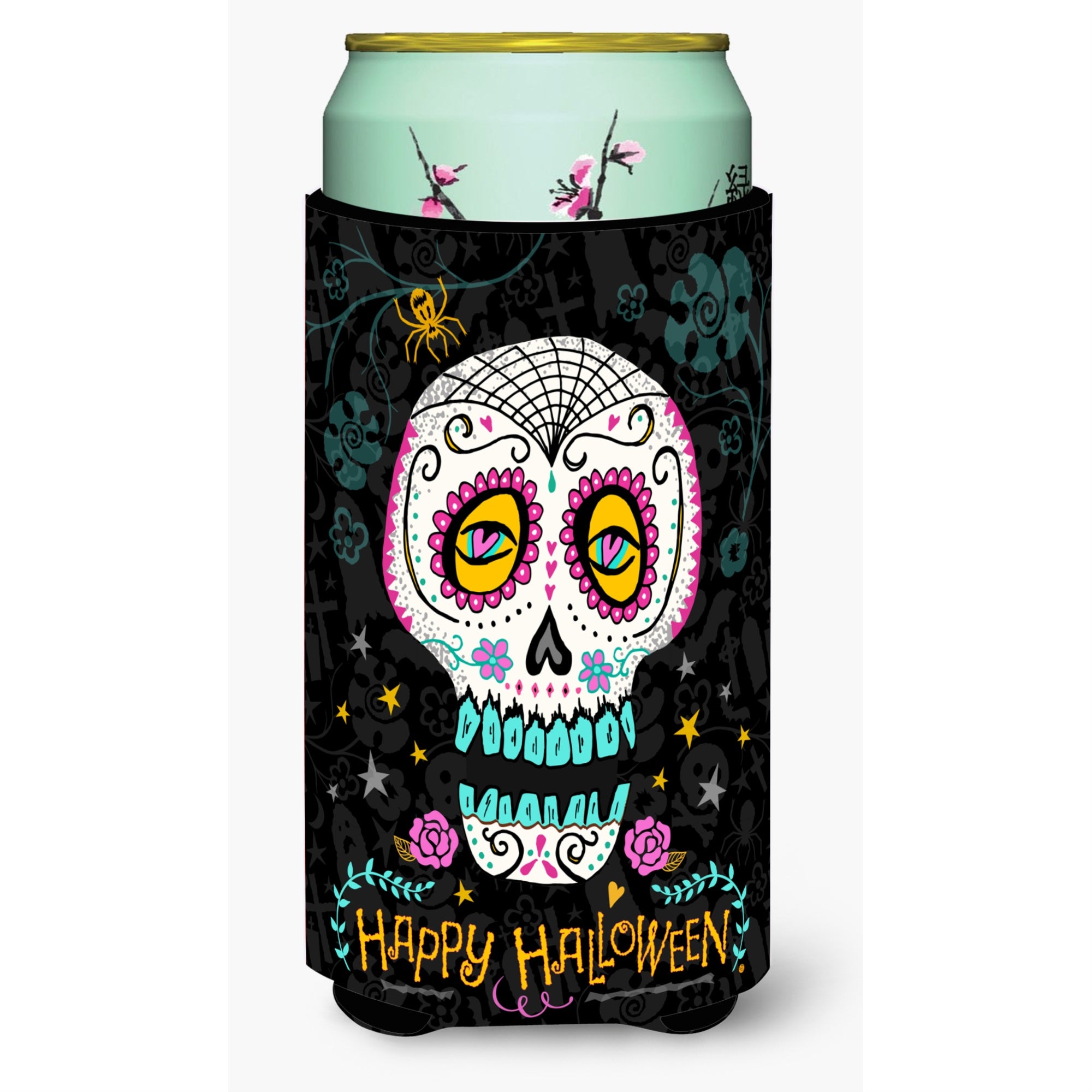 Caroline'S Treasures Happy Halloween Day Of The Dead Tall Boy Insulator Hugger Cold-Beverage-Koozies, Tbc, Multicolor