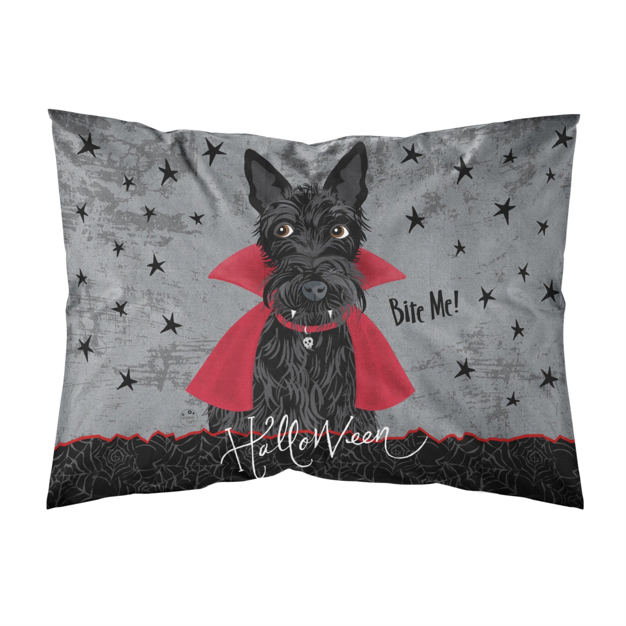Caroline'S Treasures Halloween Vampire Scottie Fabric Standard Pillowcase, Multicolor