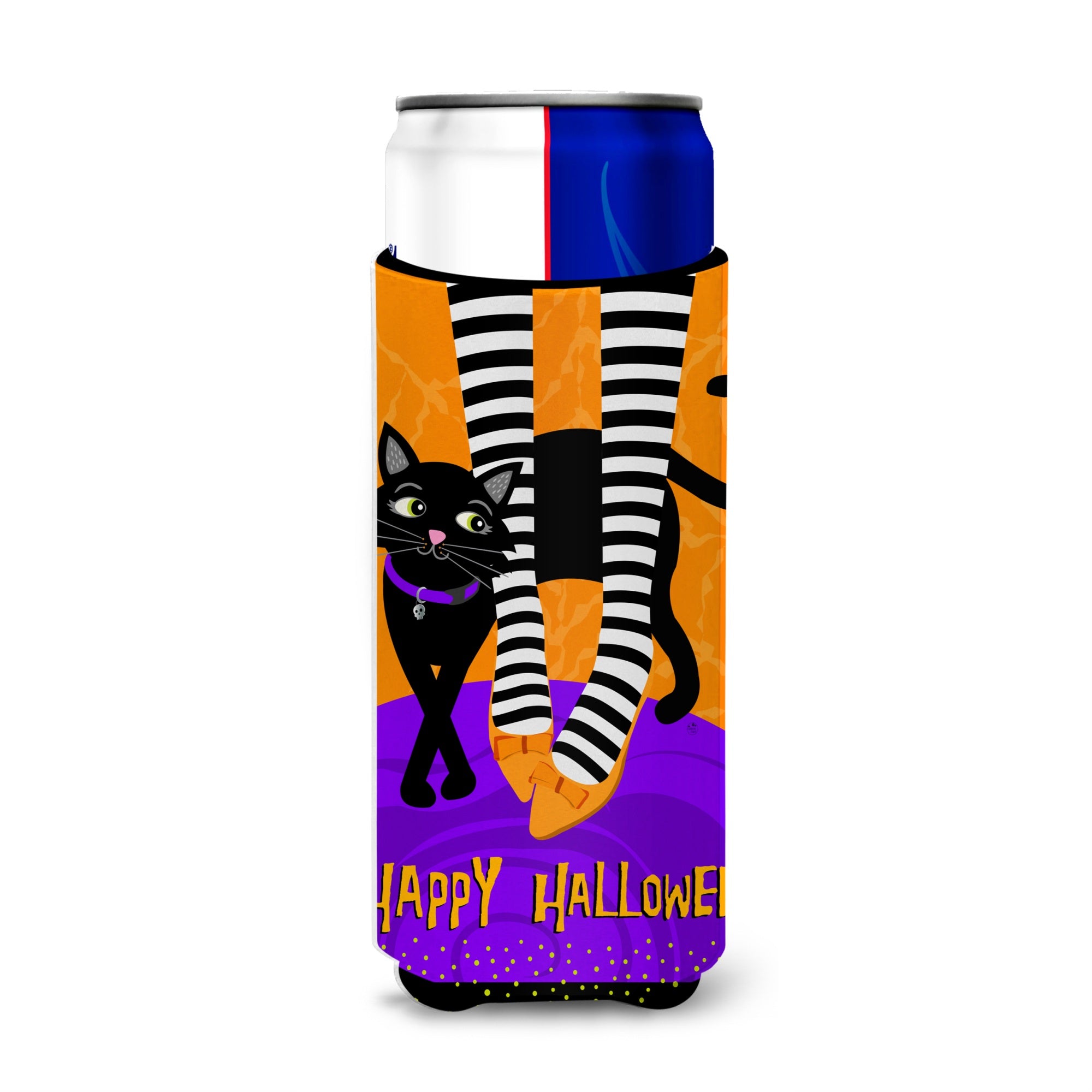 Caroline'S Treasures Halloween Witches Feet Michelob Ultra Hugger For Slim Cans Cold-Beverage-Koozies, Muk, Multicolor