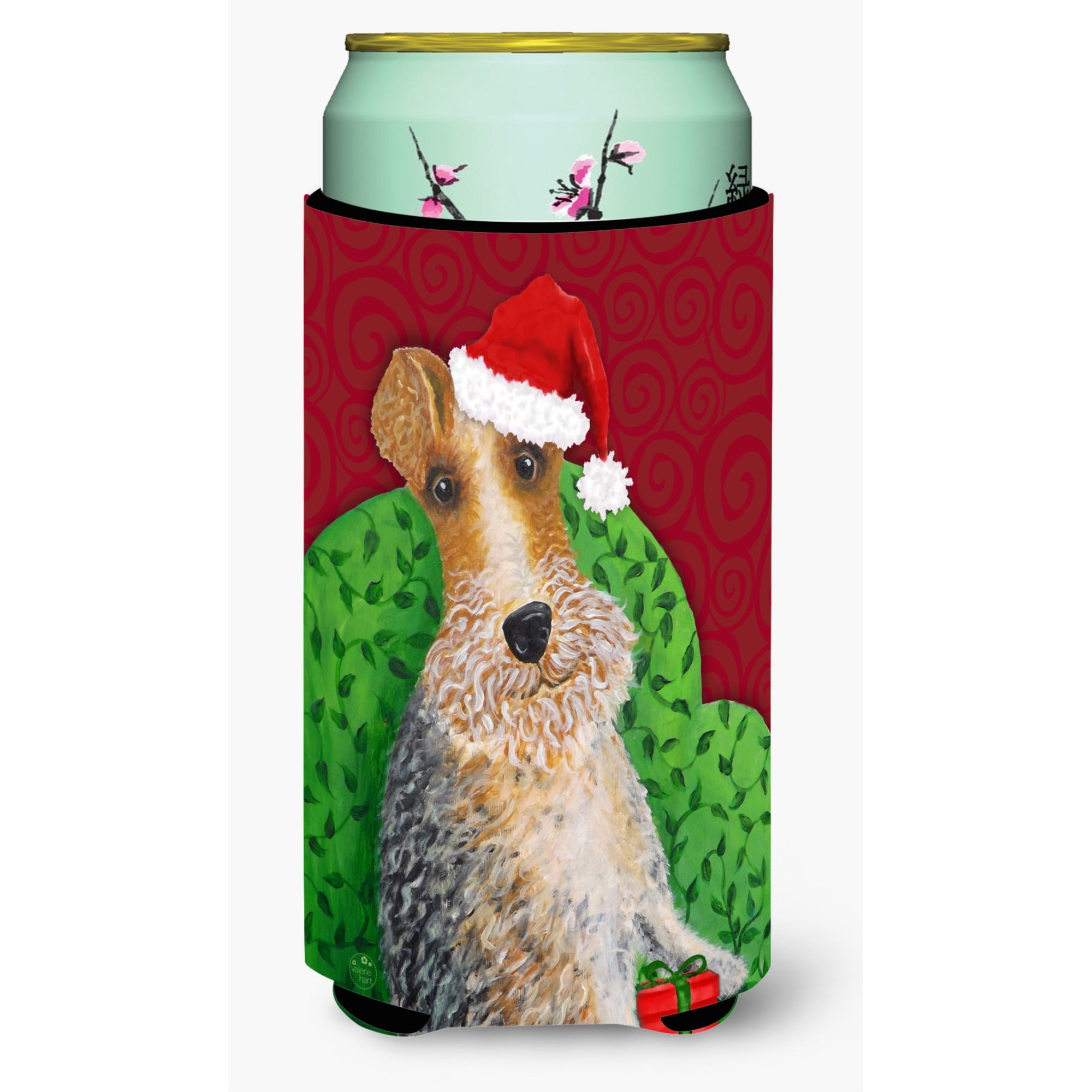 Caroline'S Treasures Wire Fox Terrier Christmas Tall Boy Insulator Hugger Cold-Beverage-Koozies, Tbc, Multicolor