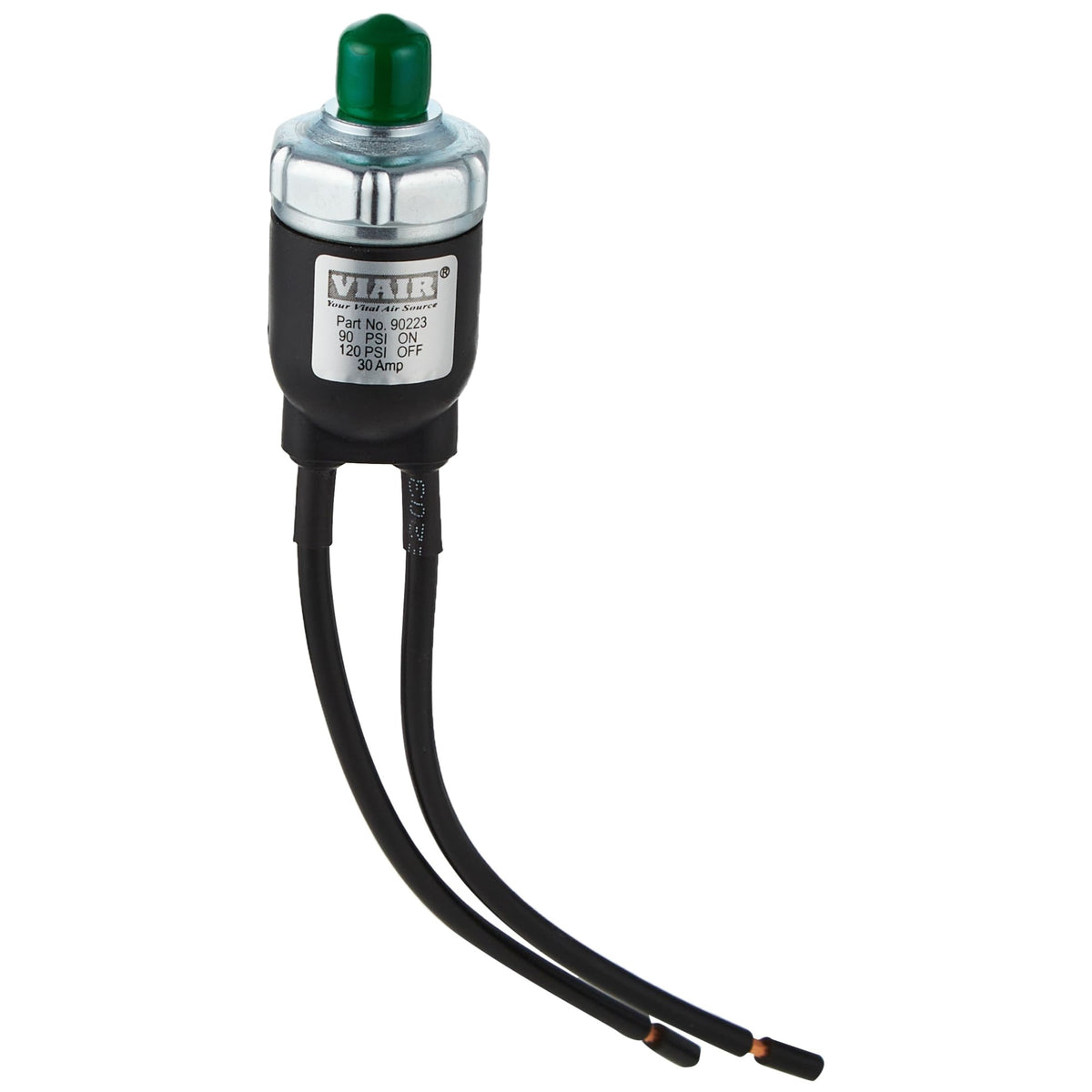 Viair 90223 Pressure Switch, Black 1/8 In. Npt (M) 12 Gauge