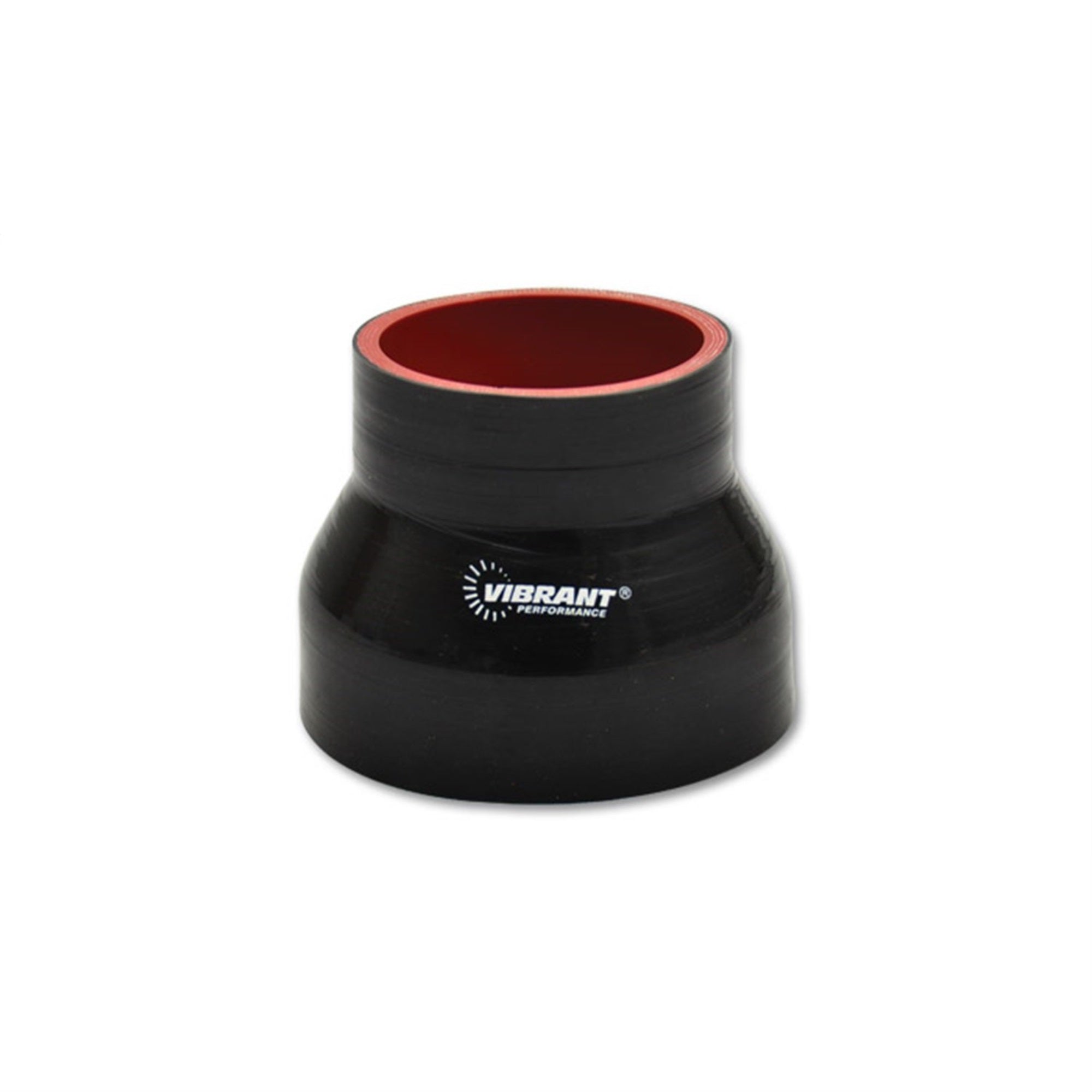 Vibrant (2761) 2.5' X 3.25' X 3' 4 Ply Silicone Reducer Coupling Long - Black