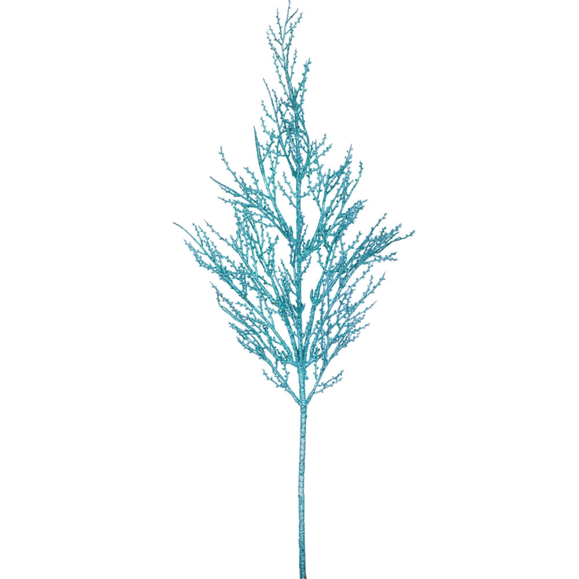 Vickerman 28″ Turquoise Glitt Wild Huck Spray 6/Bg - L162412