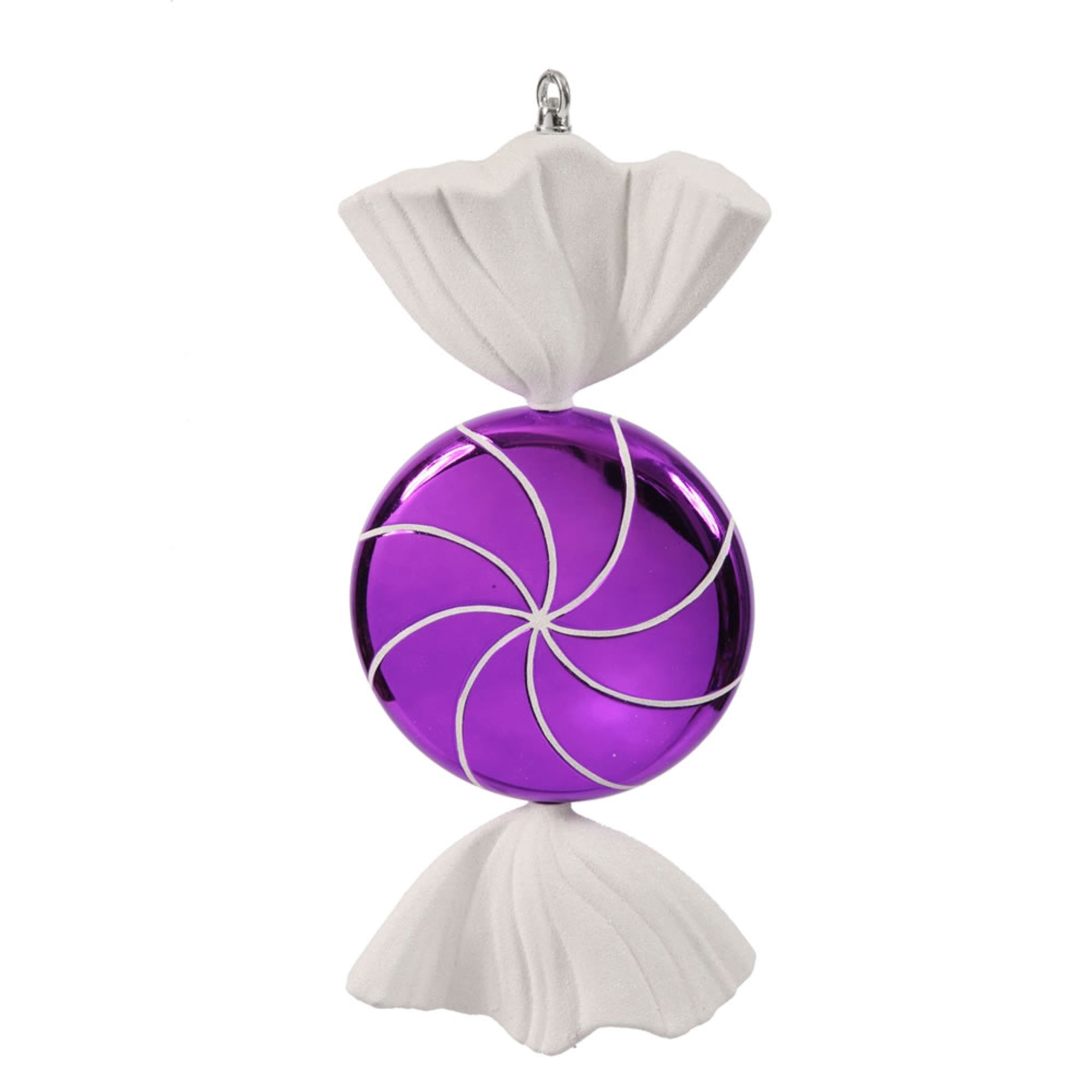 Vickerman 18.5″ Purple White Swirl Candy - M110706