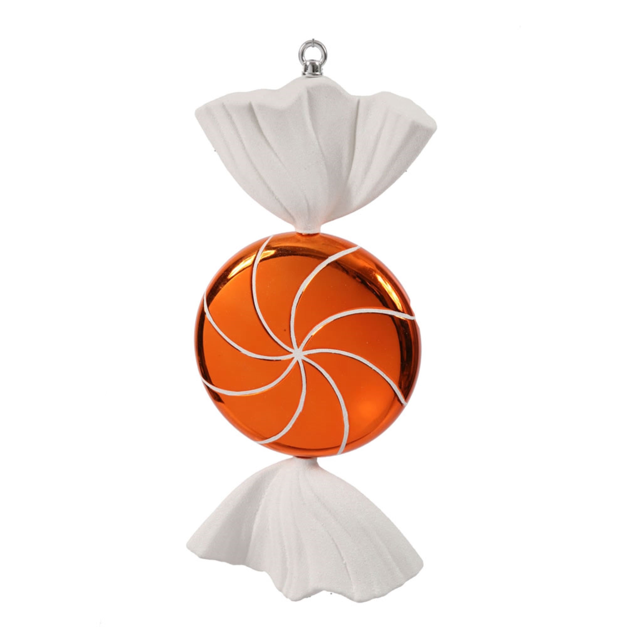 Vickerman 18.5″ Orange White Swirl Candy - M110708