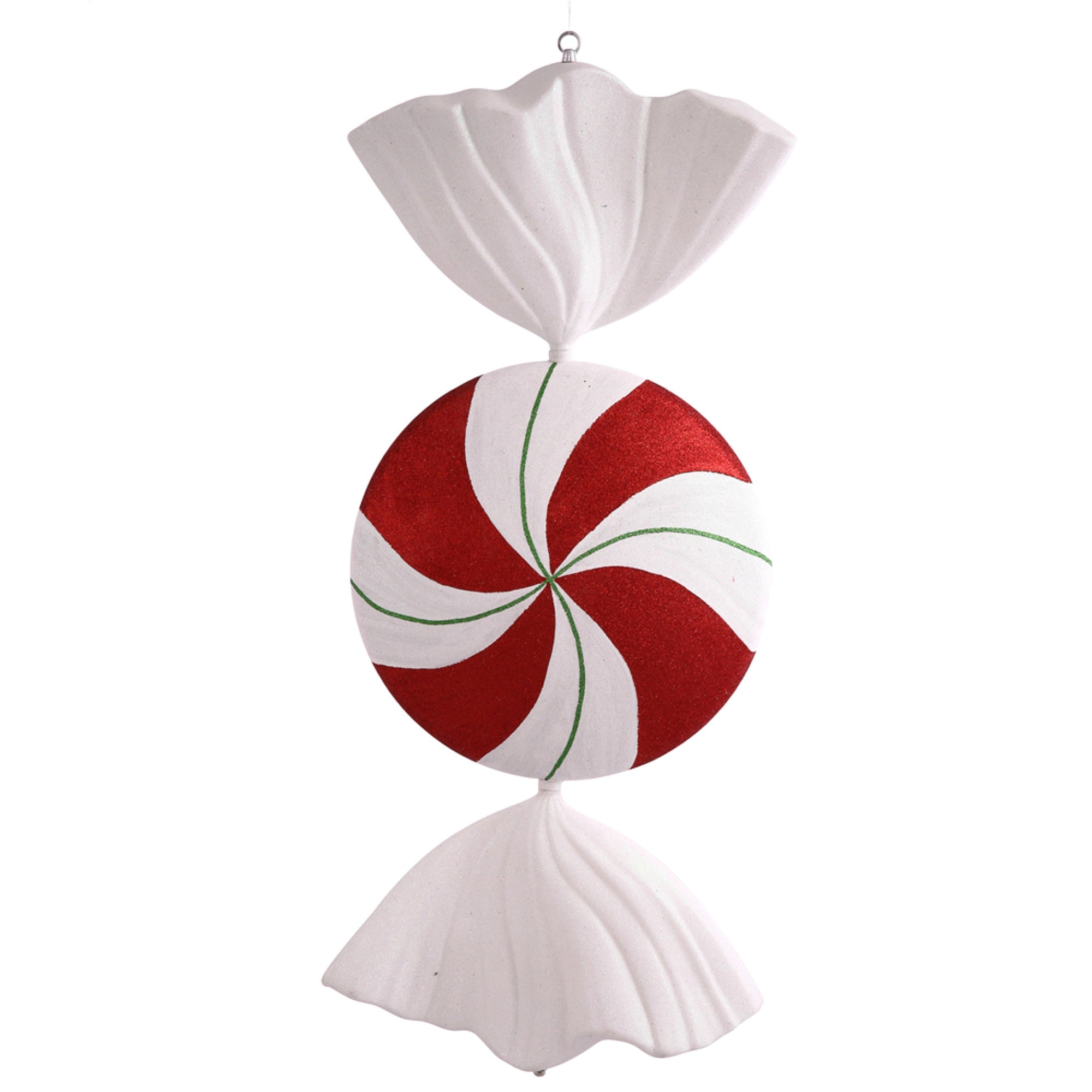 Vickerman 37″ Red-Wht-Grn Peppermint Swirl Candy - M110925