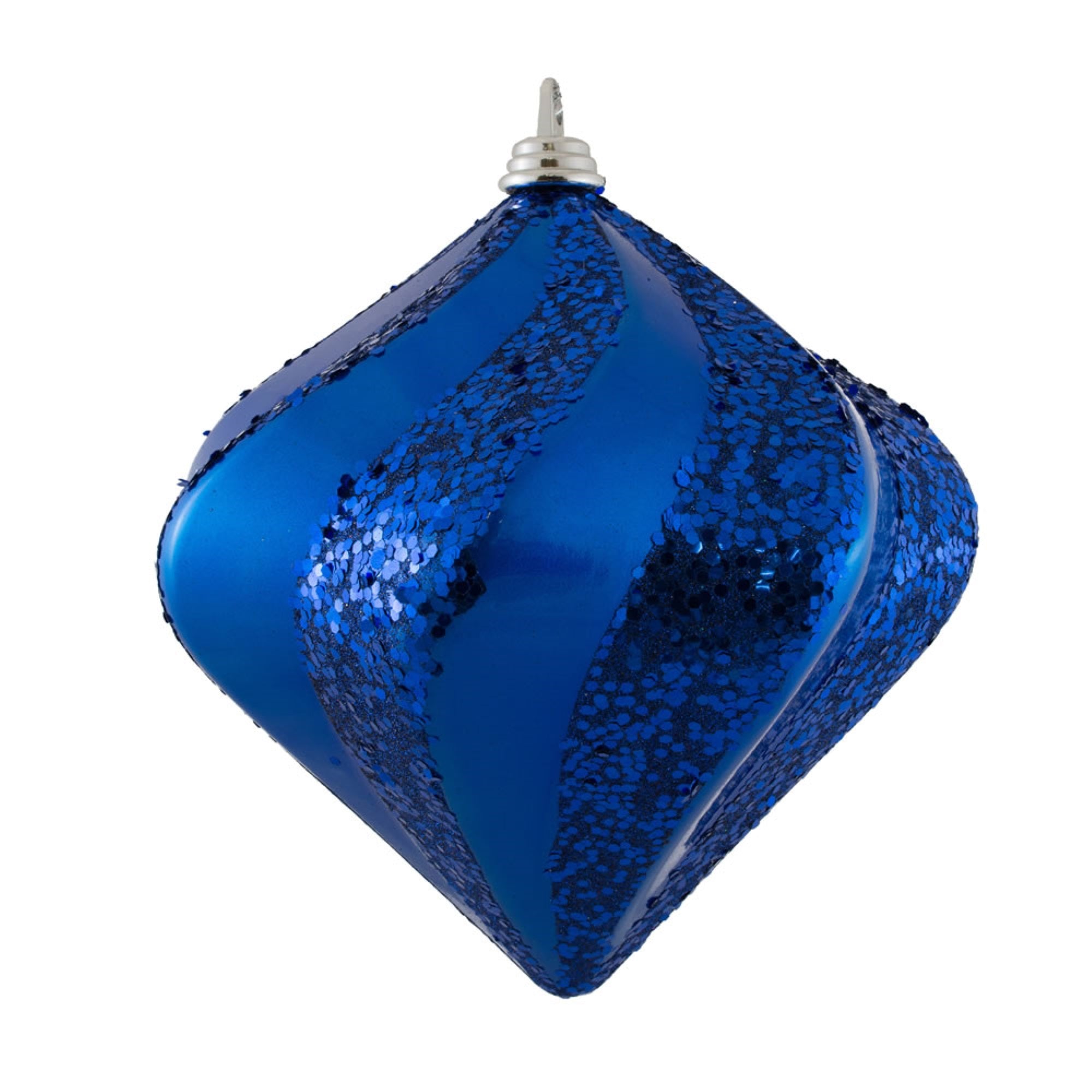 Vickerman 6'' Blue Candy Glitter Swirl Diamond - M133202