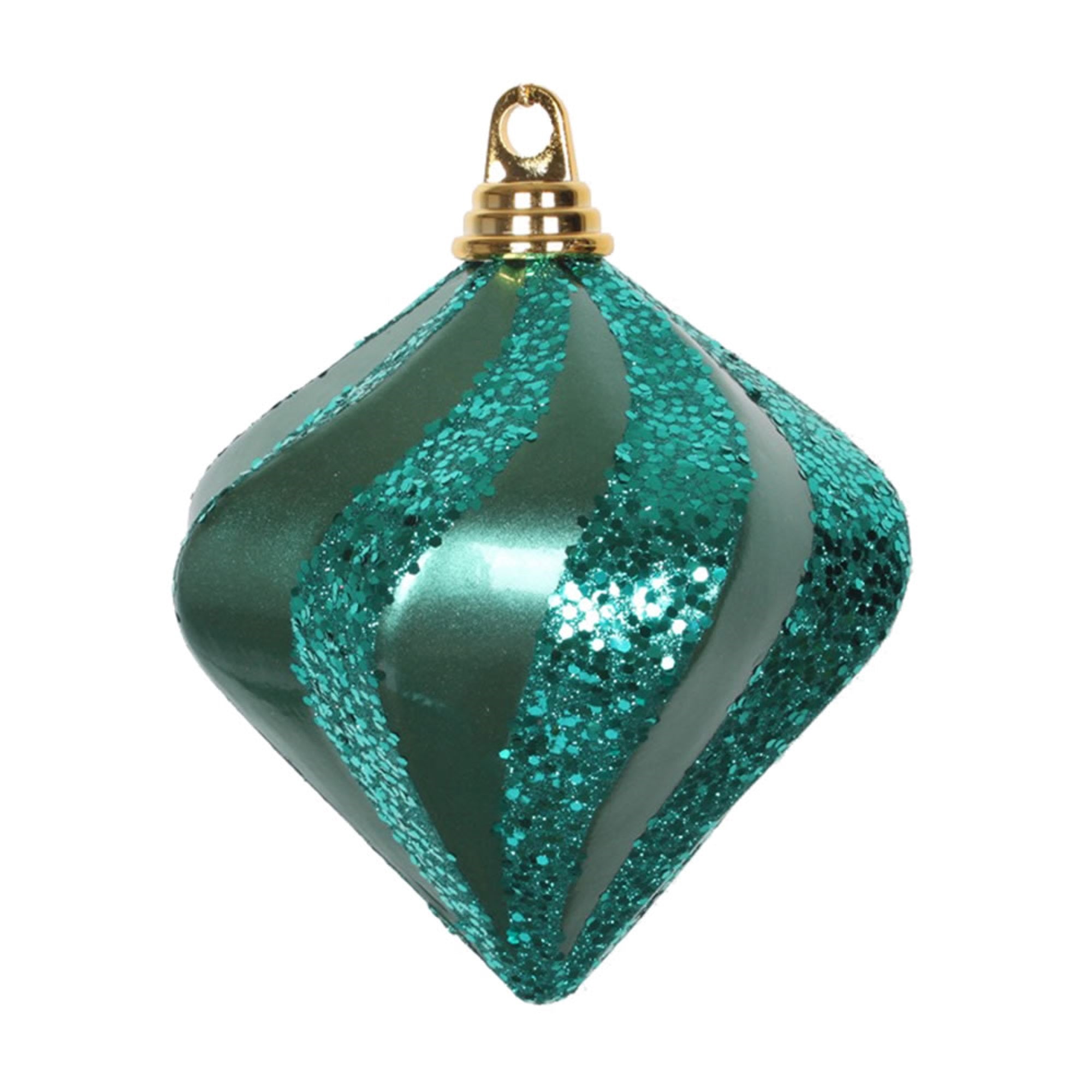 Vickerman 6″ Emerald Candy Glitter Swirl Diamond - M133224