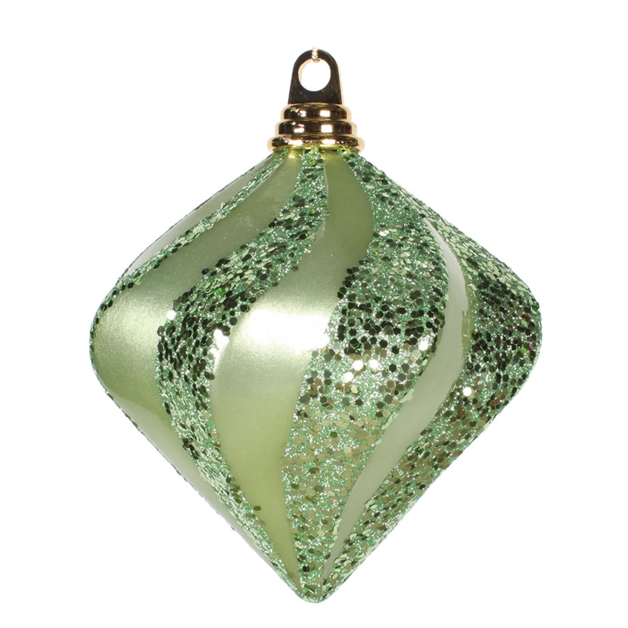 Vickerman 6'' Celadon Candy Glit Swirl Diamond - M133254