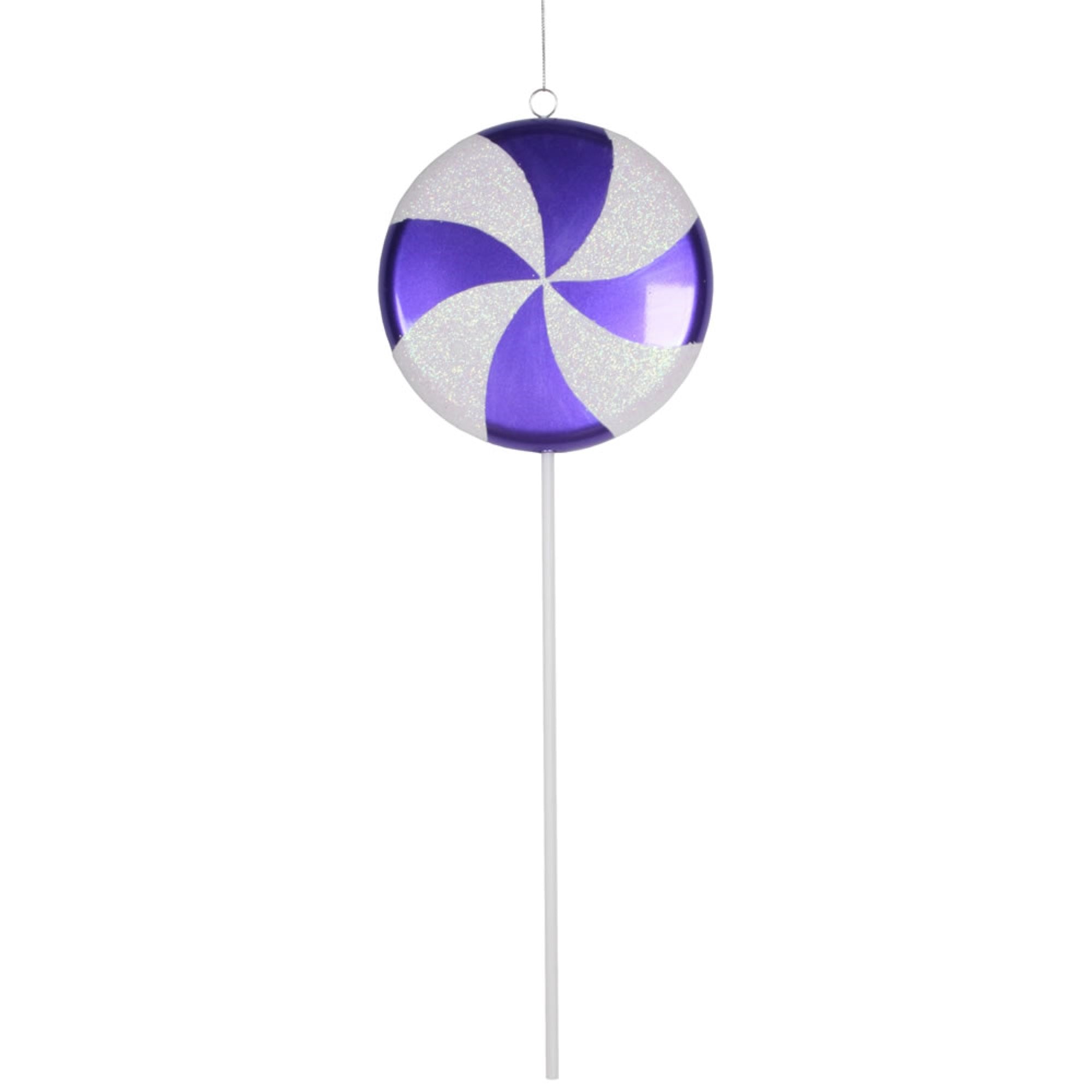 Vickerman 17″ Purple-White Candy Lollipop - M152016