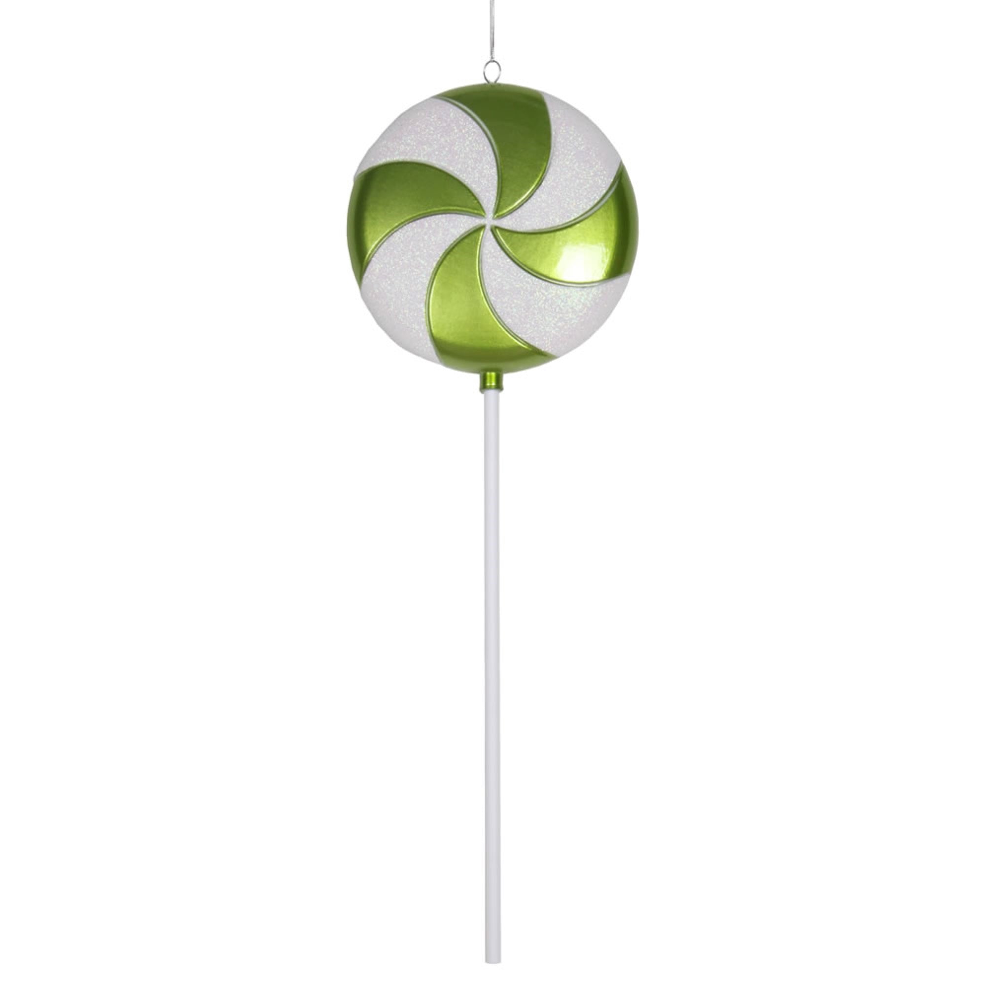 Vickerman 24″ Lime-White Green Candy Lollipop - M152114