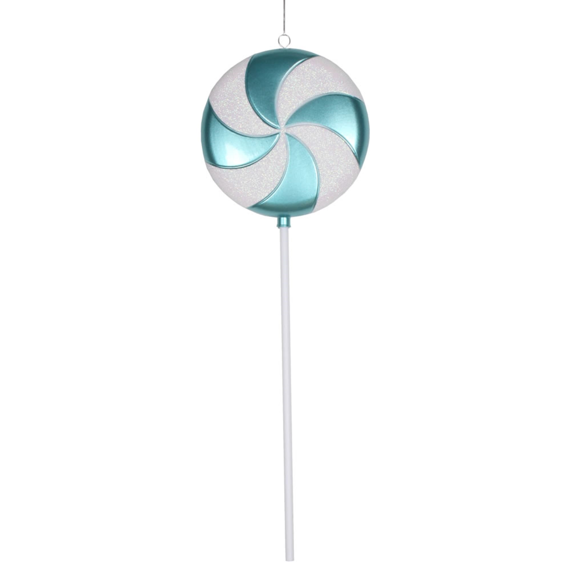 Vickerman 24″ Teal-White Candy Lollipop - M152117