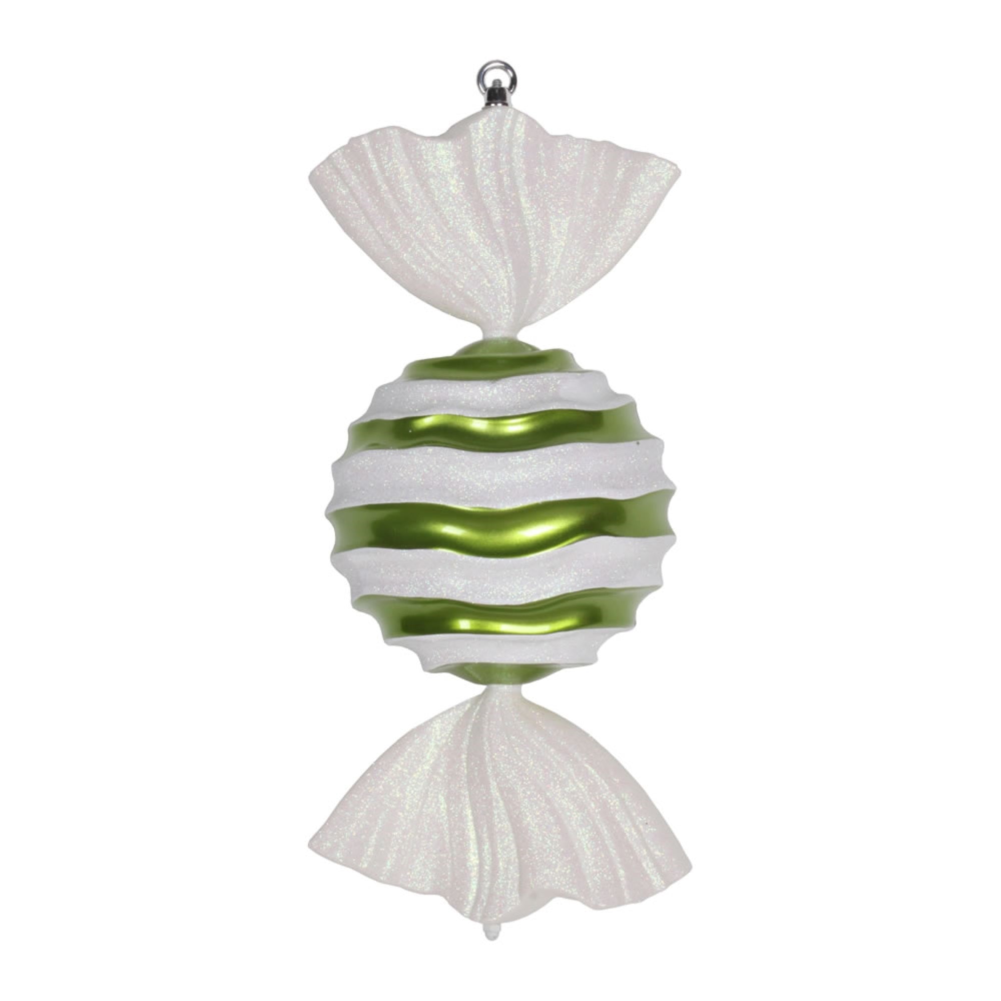 Vickerman 18.5″ Lime-White Stripe Wave Candy - M153106