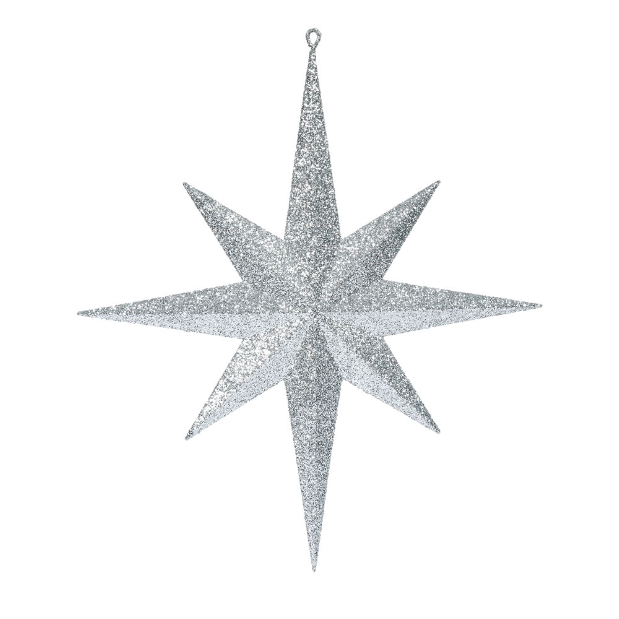 Vickerman 15.75″ Silver Glitter Bethlehem Star - M167507