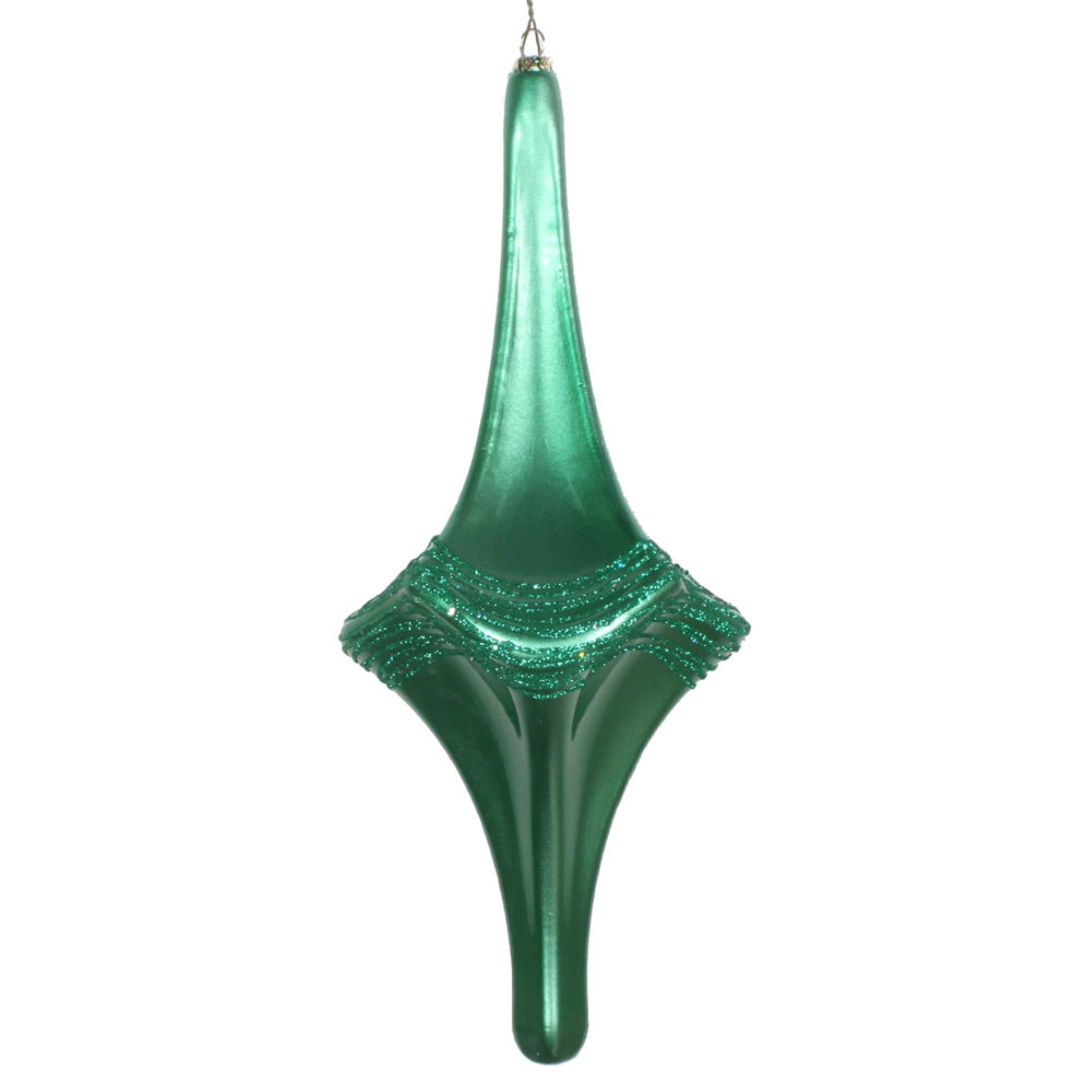 Vickerman 12” Seafoam Green Candy Glitter Drop Orn - MT194144D