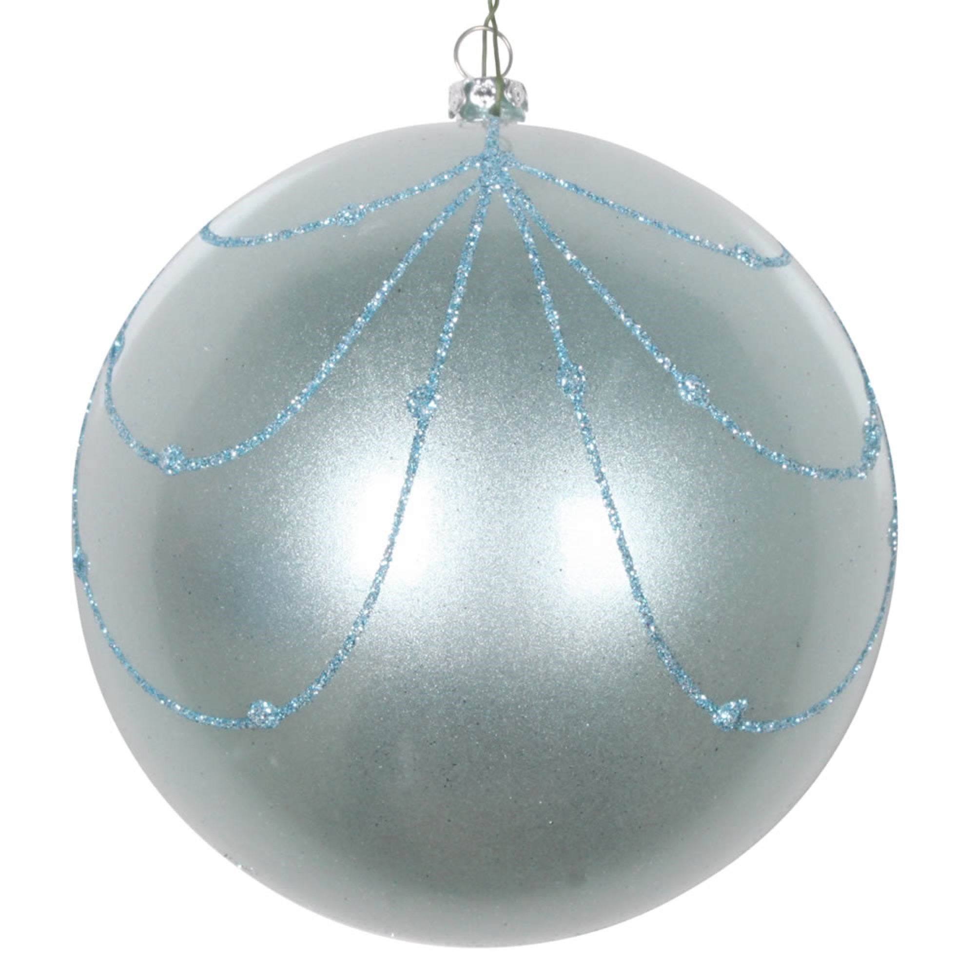 Vickerman 4.75” Baby Blue Candy Curtain Orn 4/Bag - MT194632D