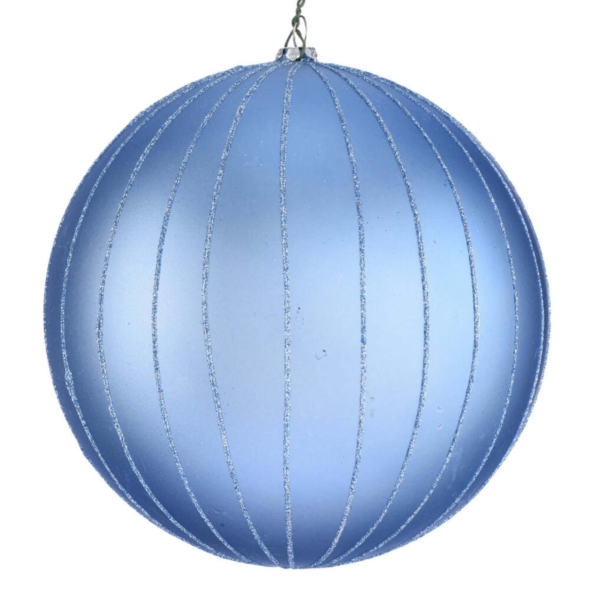 6” Periwinkle Matte Glitter Ball 2/bag