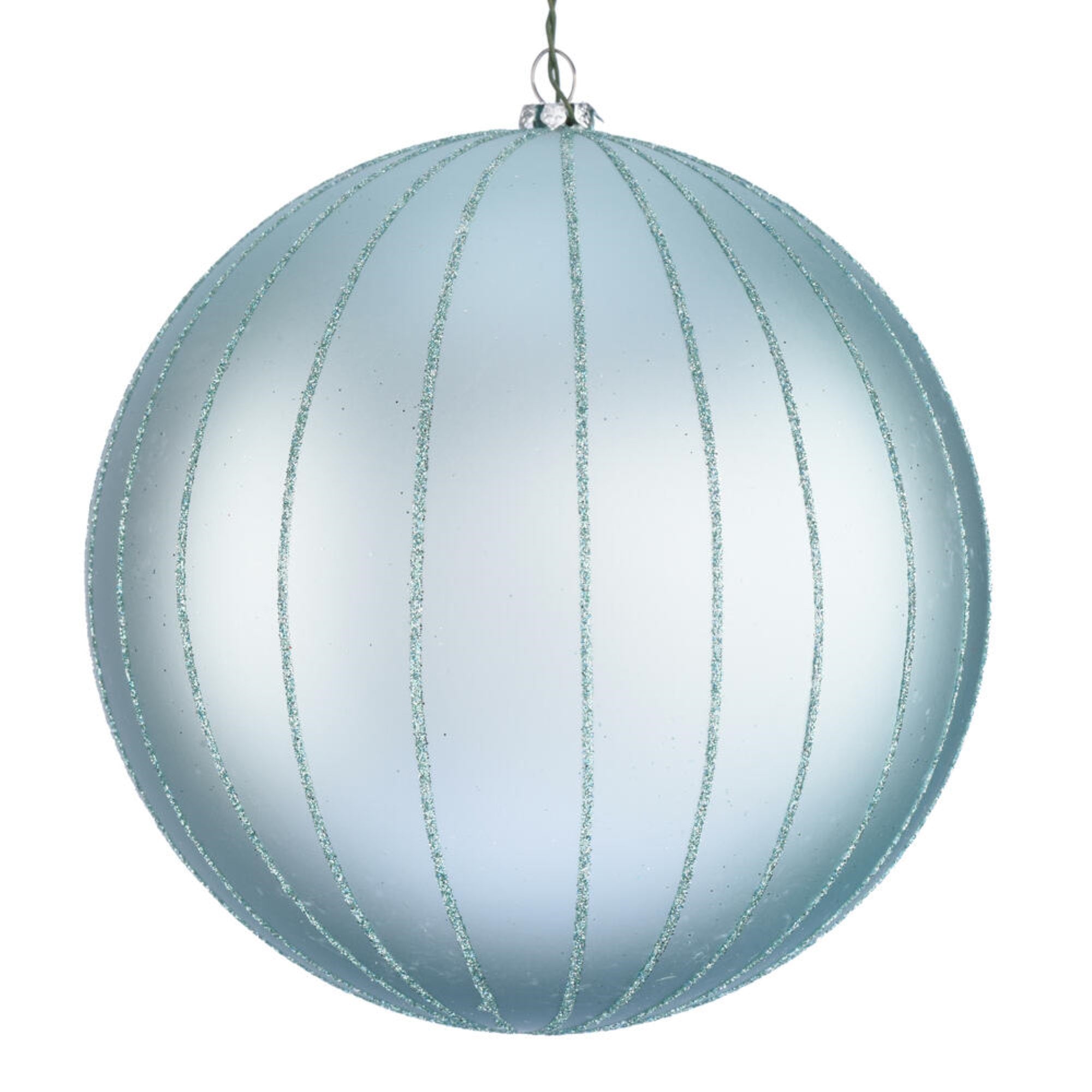 6” Frosty Mint Matte Glitter Ball 2/bag