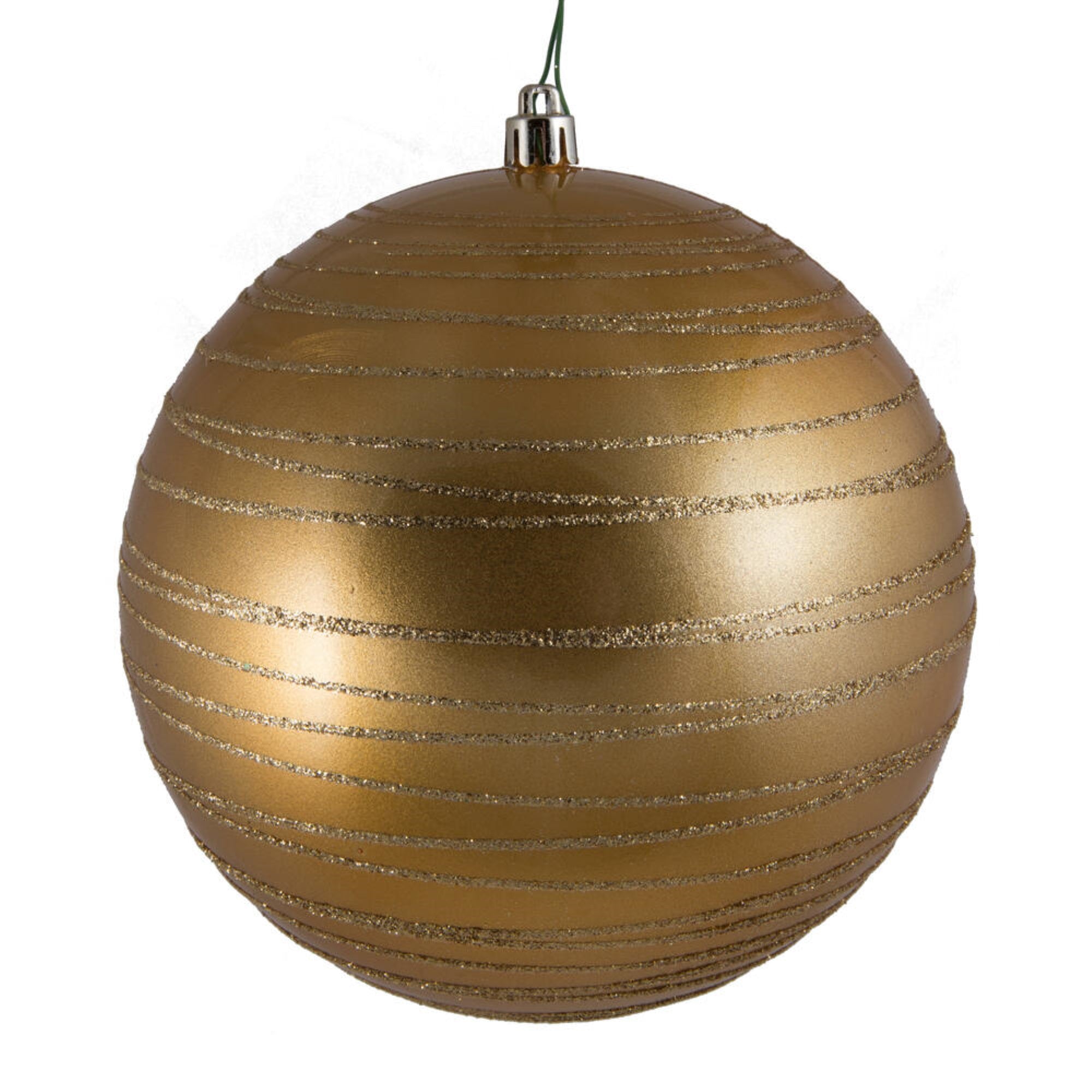 6” Copper/Gold Candy Glitter Ball 3/Bag
