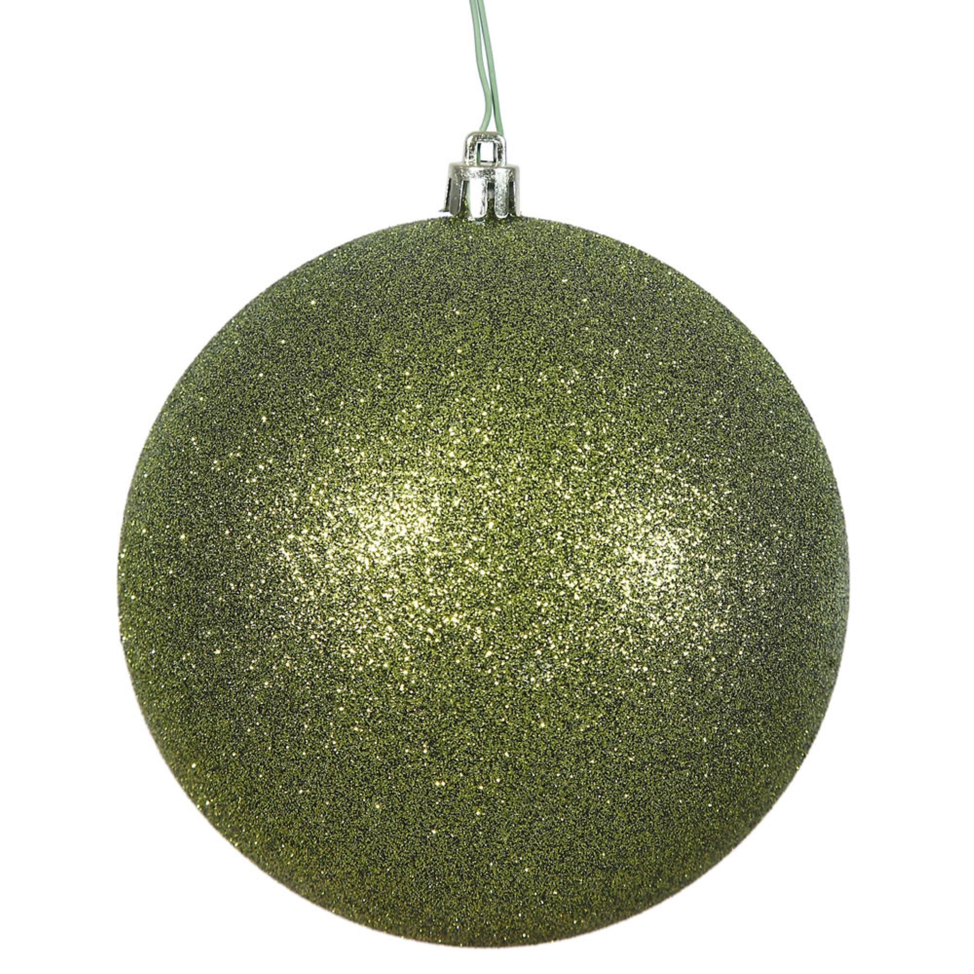 Vickerman 2.4” Olive Glitter Ball 24/Bag - N590614DG