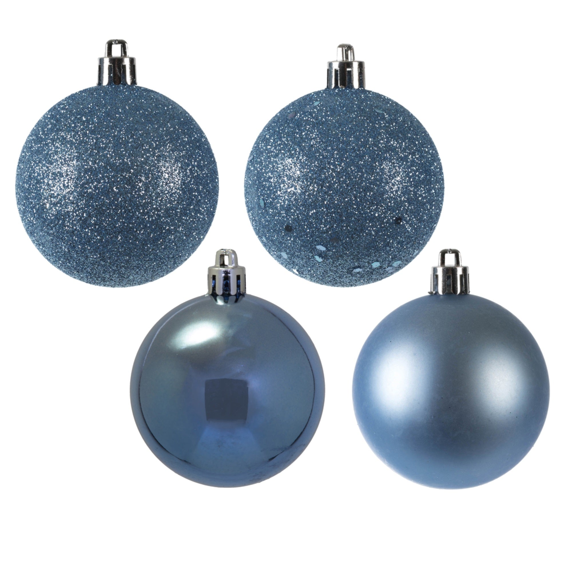 Vickerman 2.4” Periwinkle 4-Finish Orn Asst 24Bx - N590629